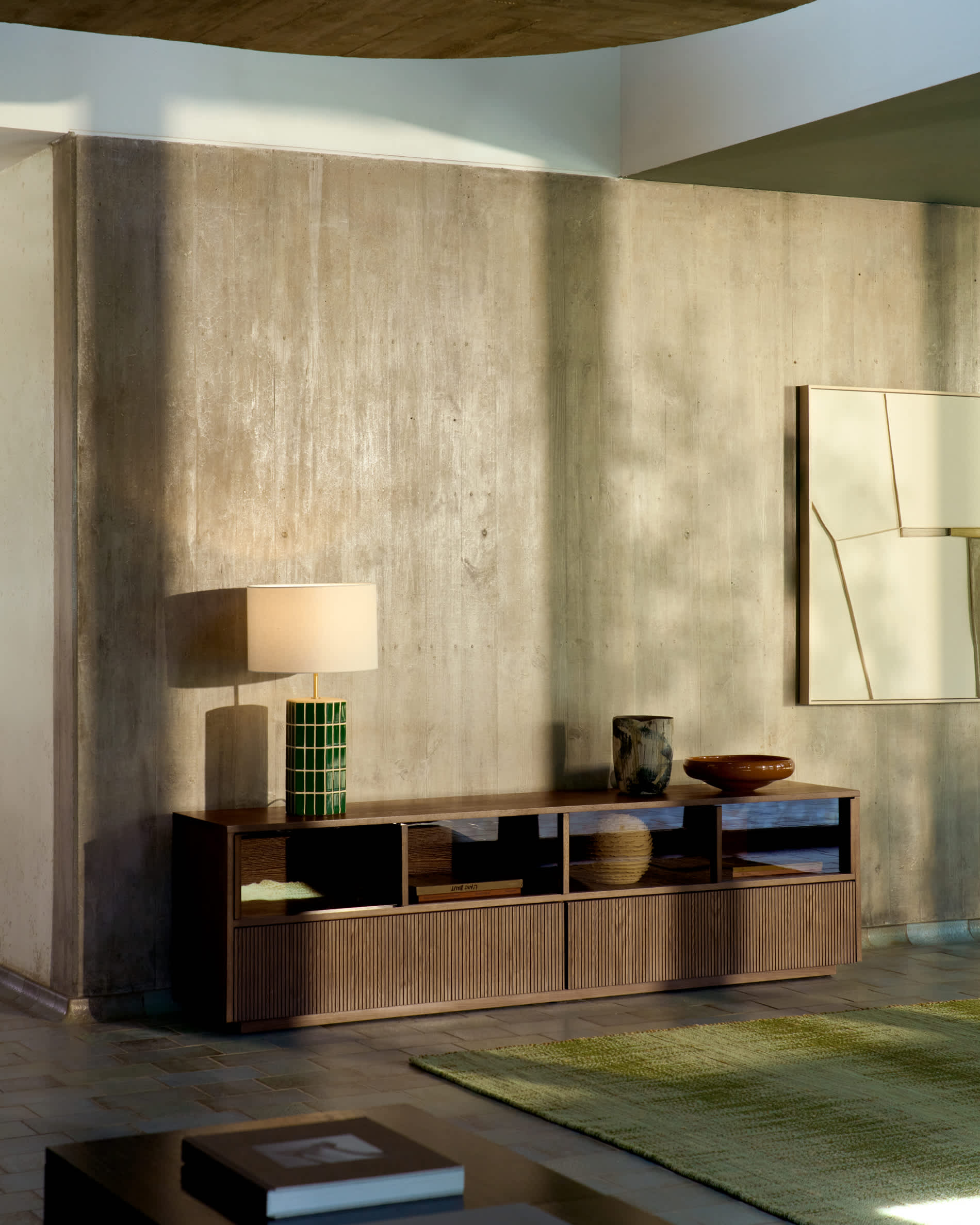 Rue green ceramic table lamp