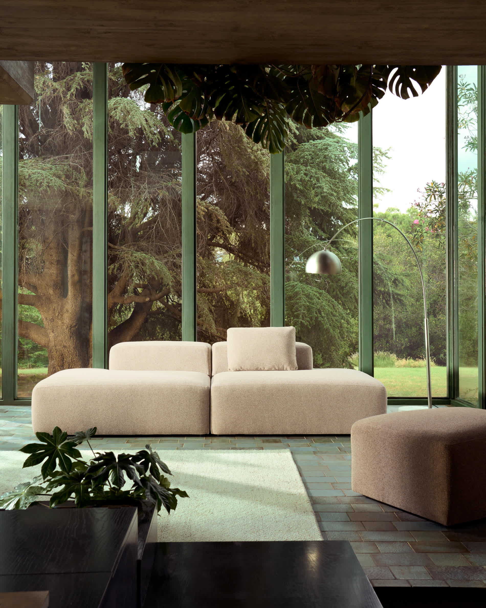 Blok beige chenille 3-seater sofa 290cm FSC Mix Credit