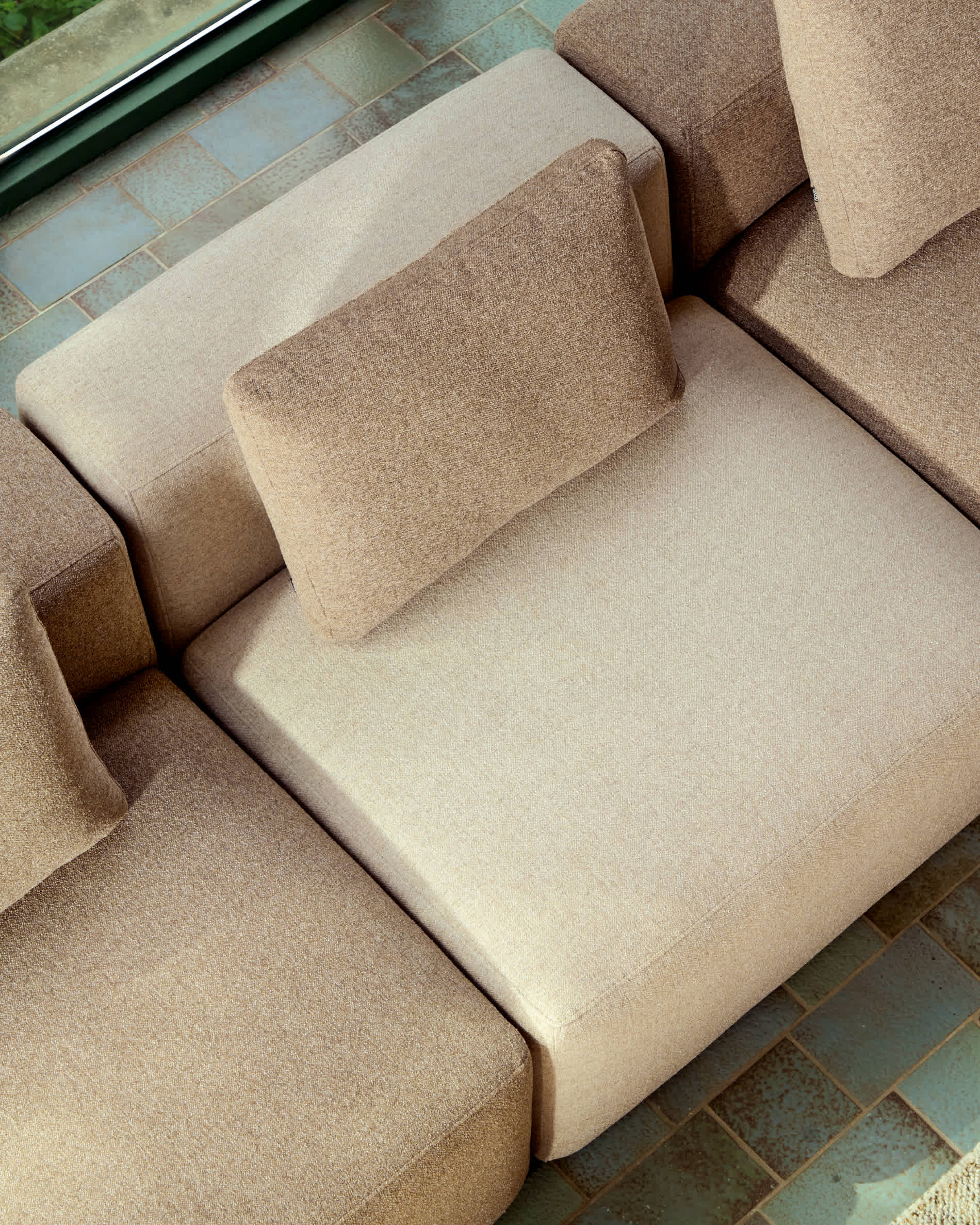Blok brown chenille cushion 40 x 60cm