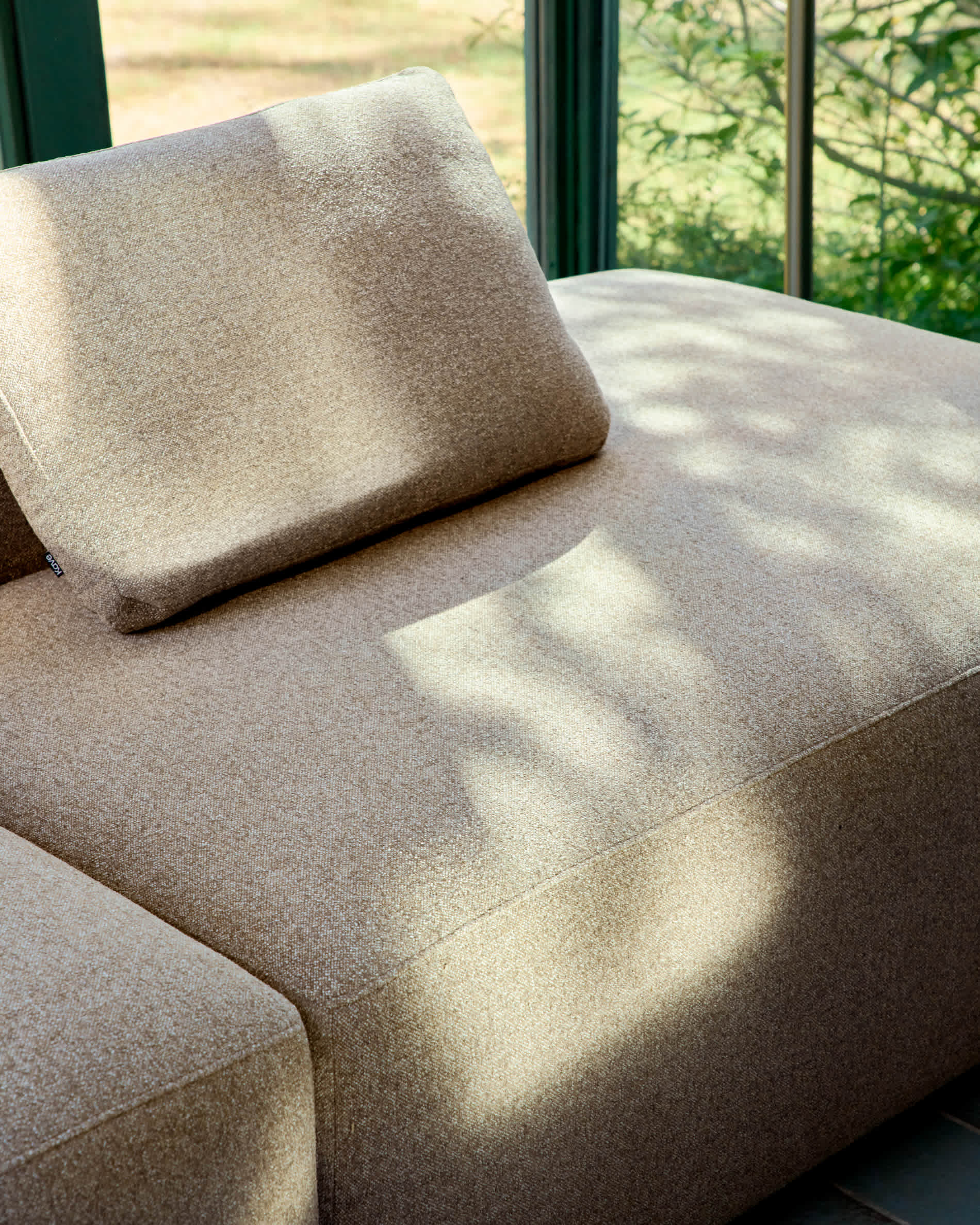 Blok brown chenille cushion 50 x 60cm