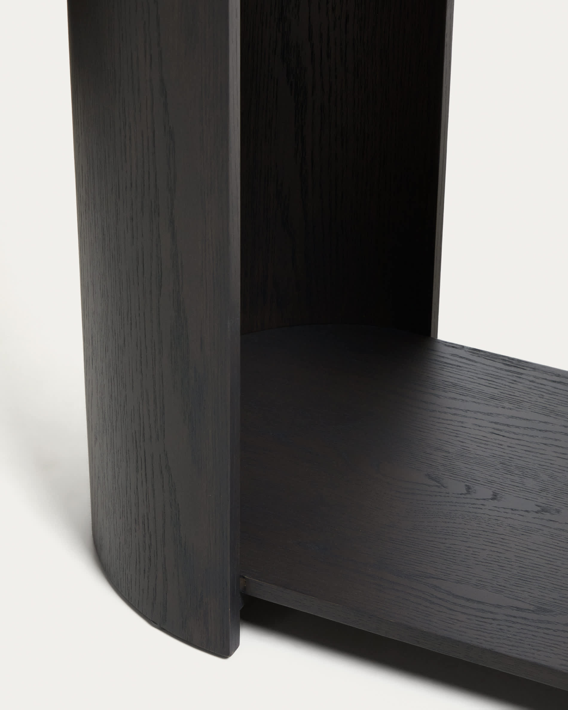 Nemore console table with 2 oak veneer drawers and Emperador marble-effect ceramic top, FSC Mix Credit, 120 x 90 cm