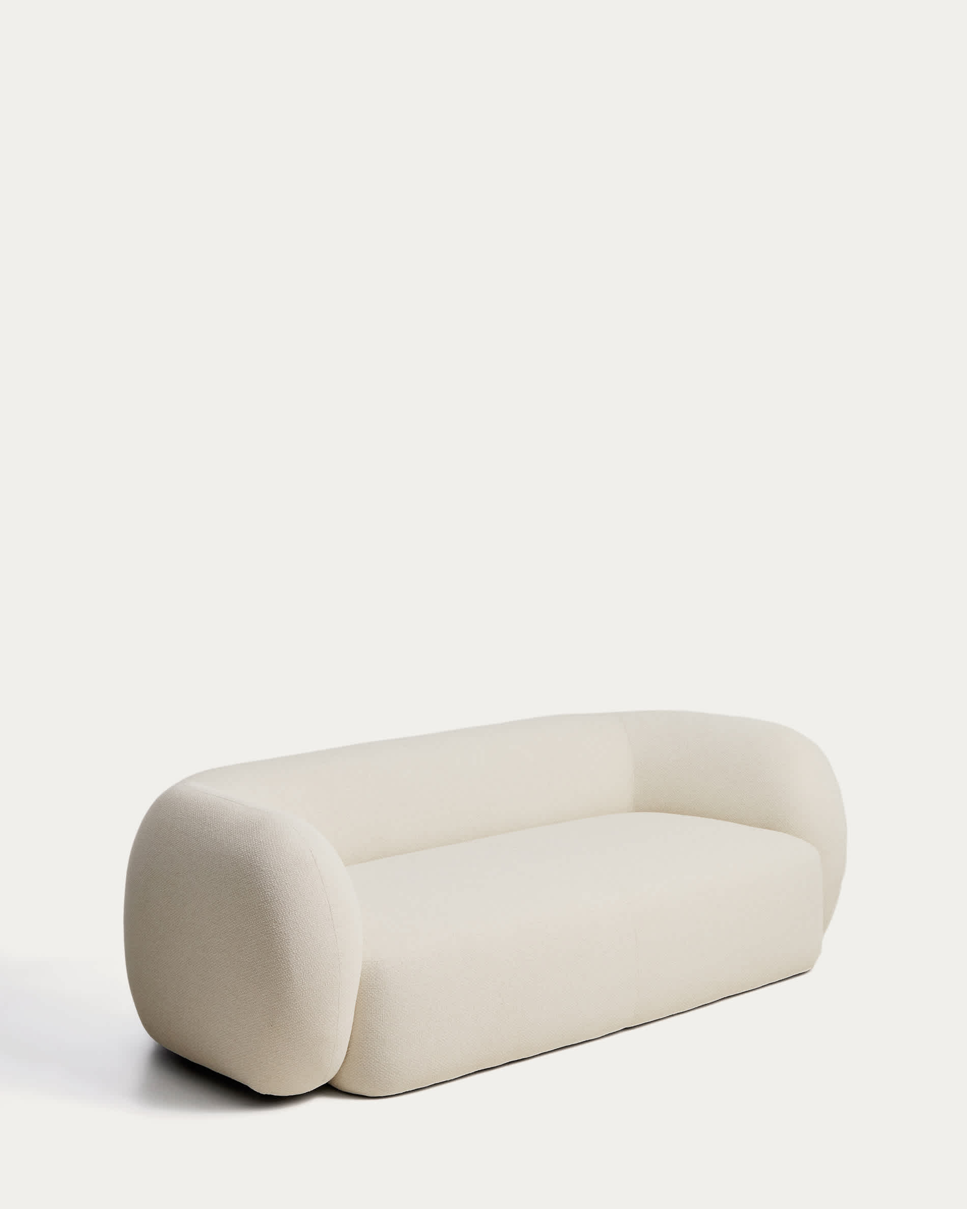 Martina fire-retardant ecru chenille 3-seater sofa 246 cm FSC Mix Credit