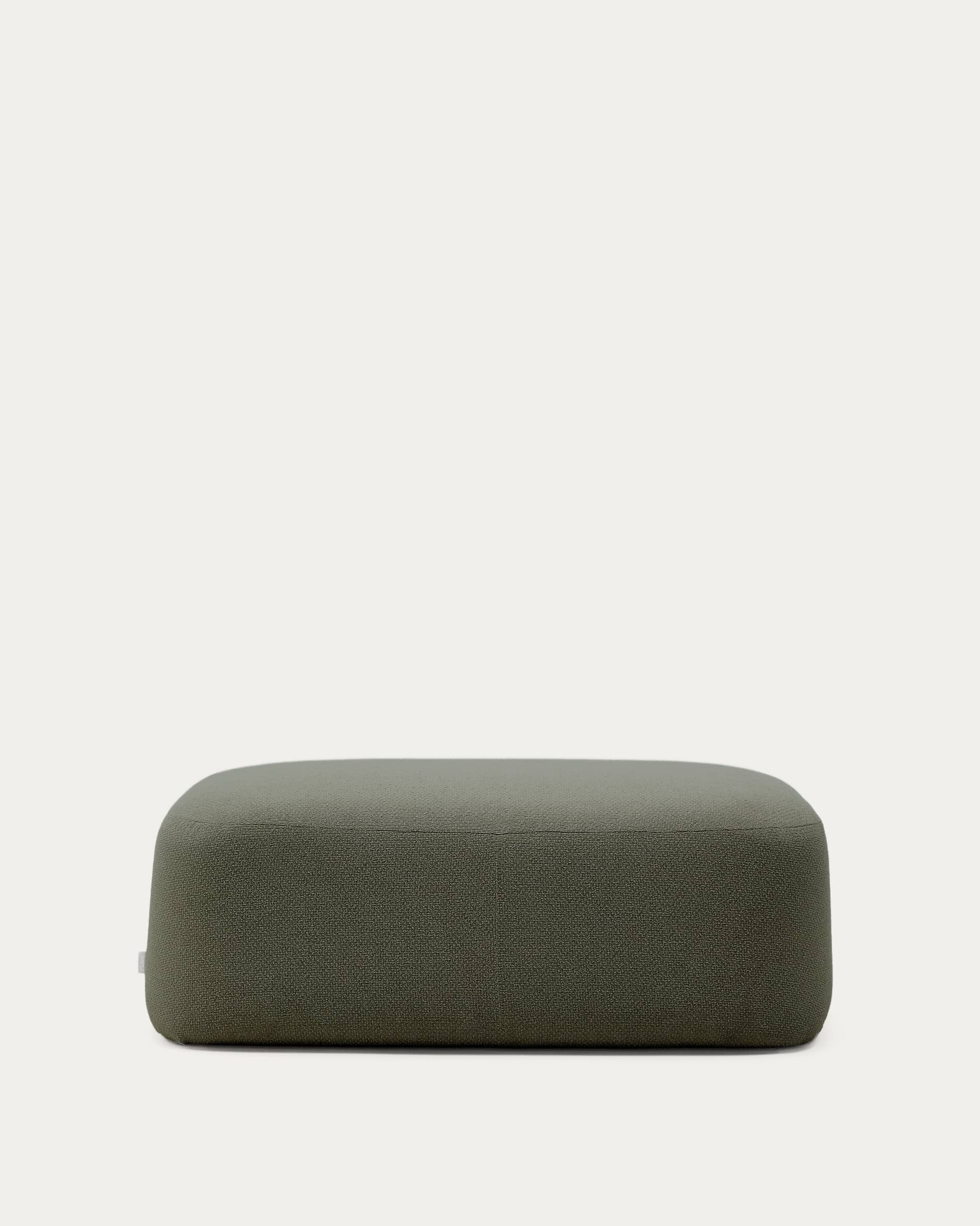 Martina fire-retardant green chenille footrest 123 x 85 cm