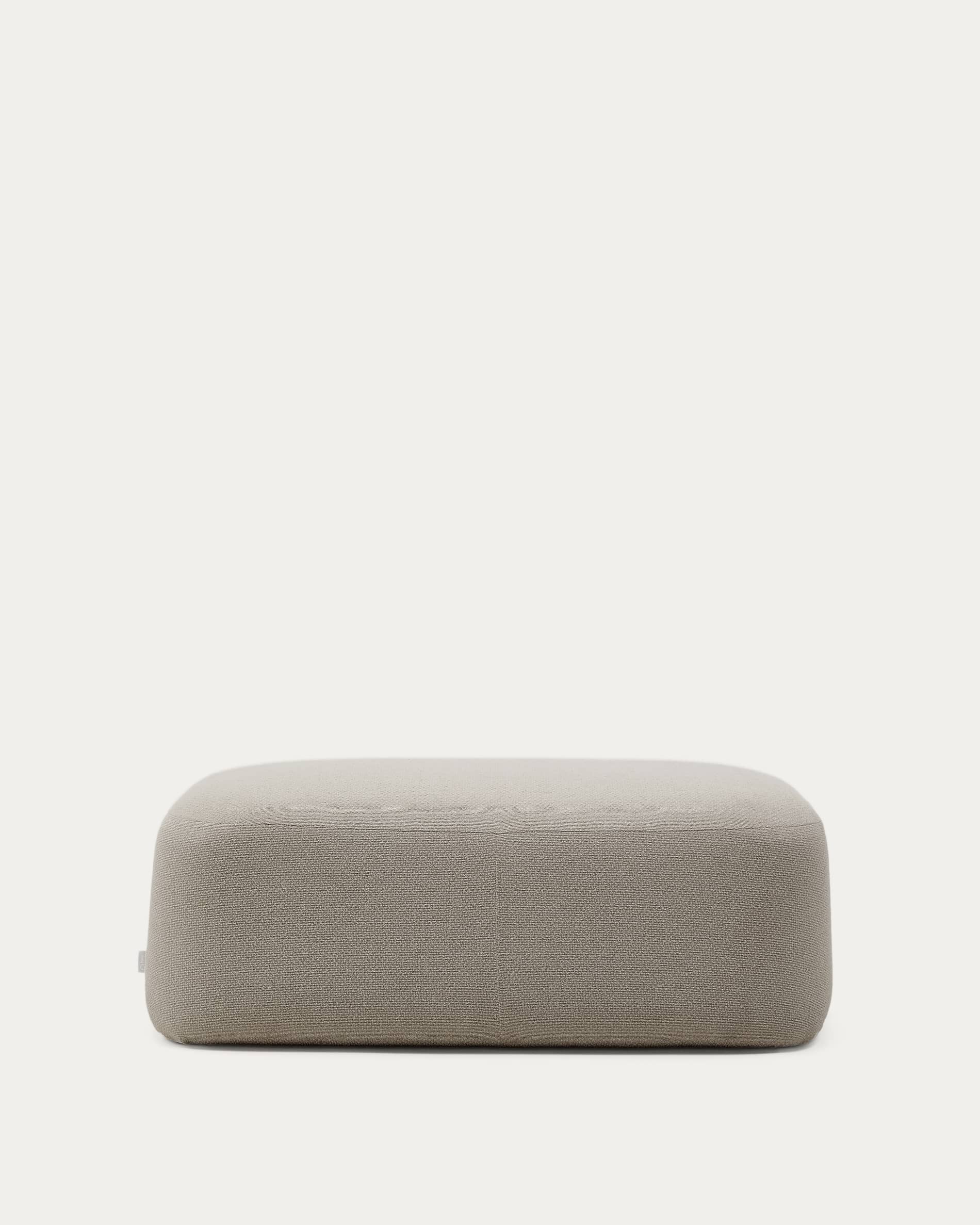 Martina fire-retardant stone-coloured chenille footrest 123 x 85 cm