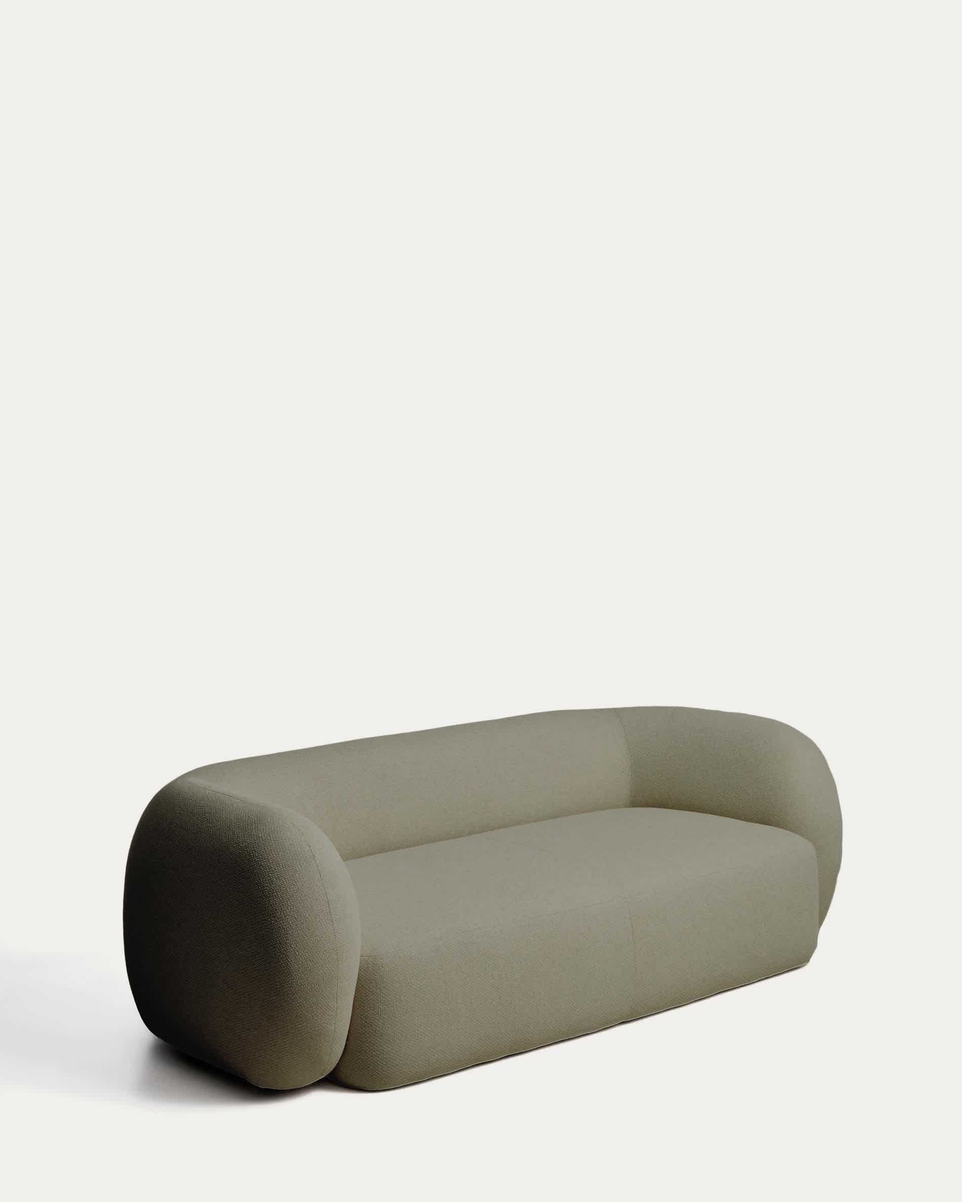 Martina fire-retardant green chenille 3-seater sofa 246 cm FSC Mix Credit