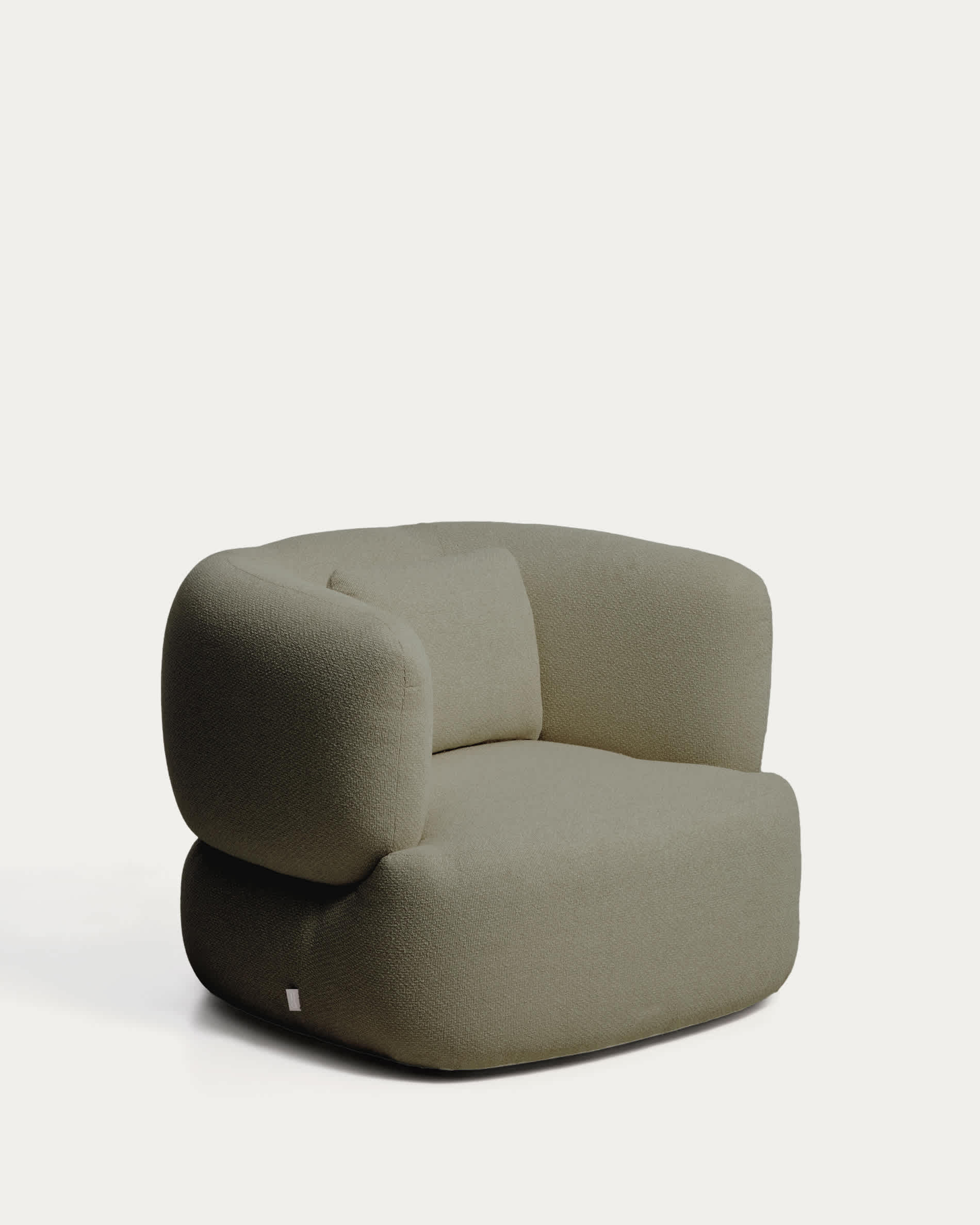 Martina fire-retardant green chenille armchair with cushion FSC Mix Credit