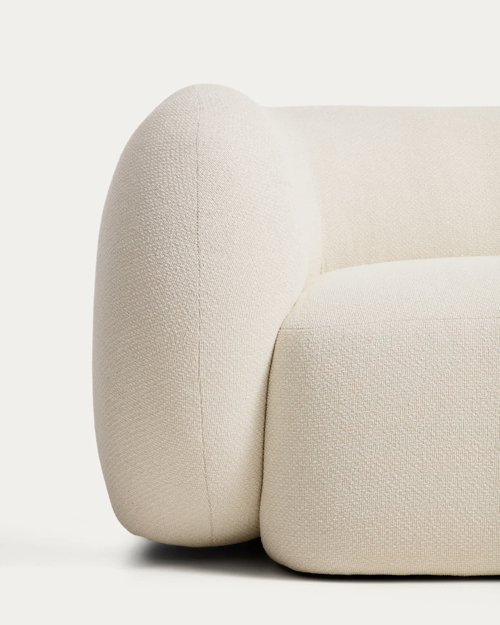Martina fire-retardant ecru chenille 3-seater sofa 246 cm FSC Mix Credit