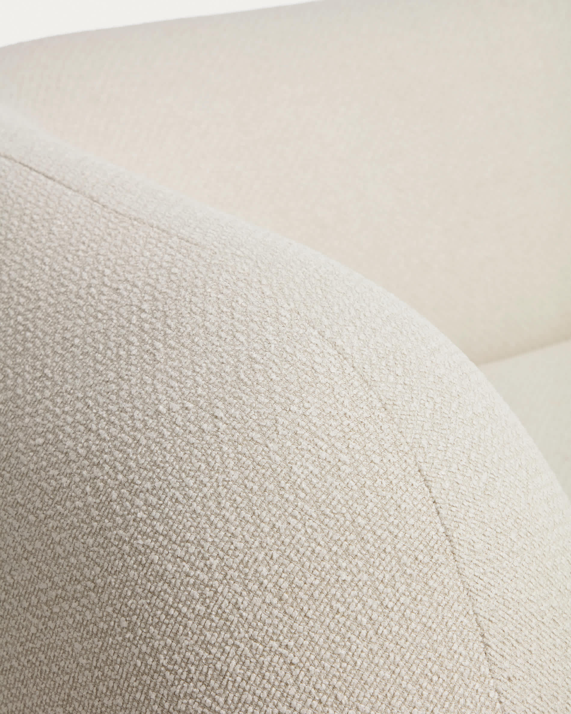 Martina fire-retardant ecru chenille 3-seater sofa 246 cm FSC Mix Credit