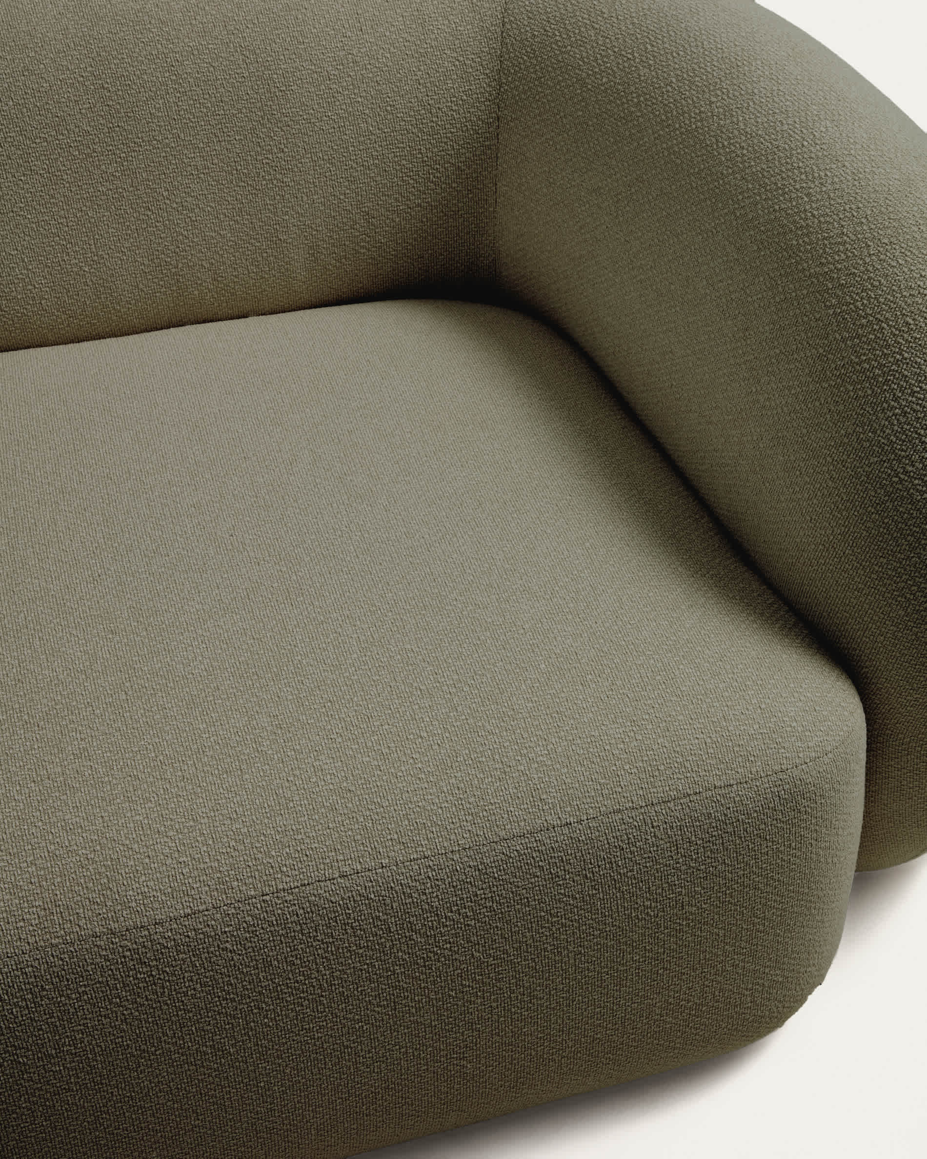 Martina fire-retardant green chenille 3-seater sofa 246 cm FSC Mix Credit
