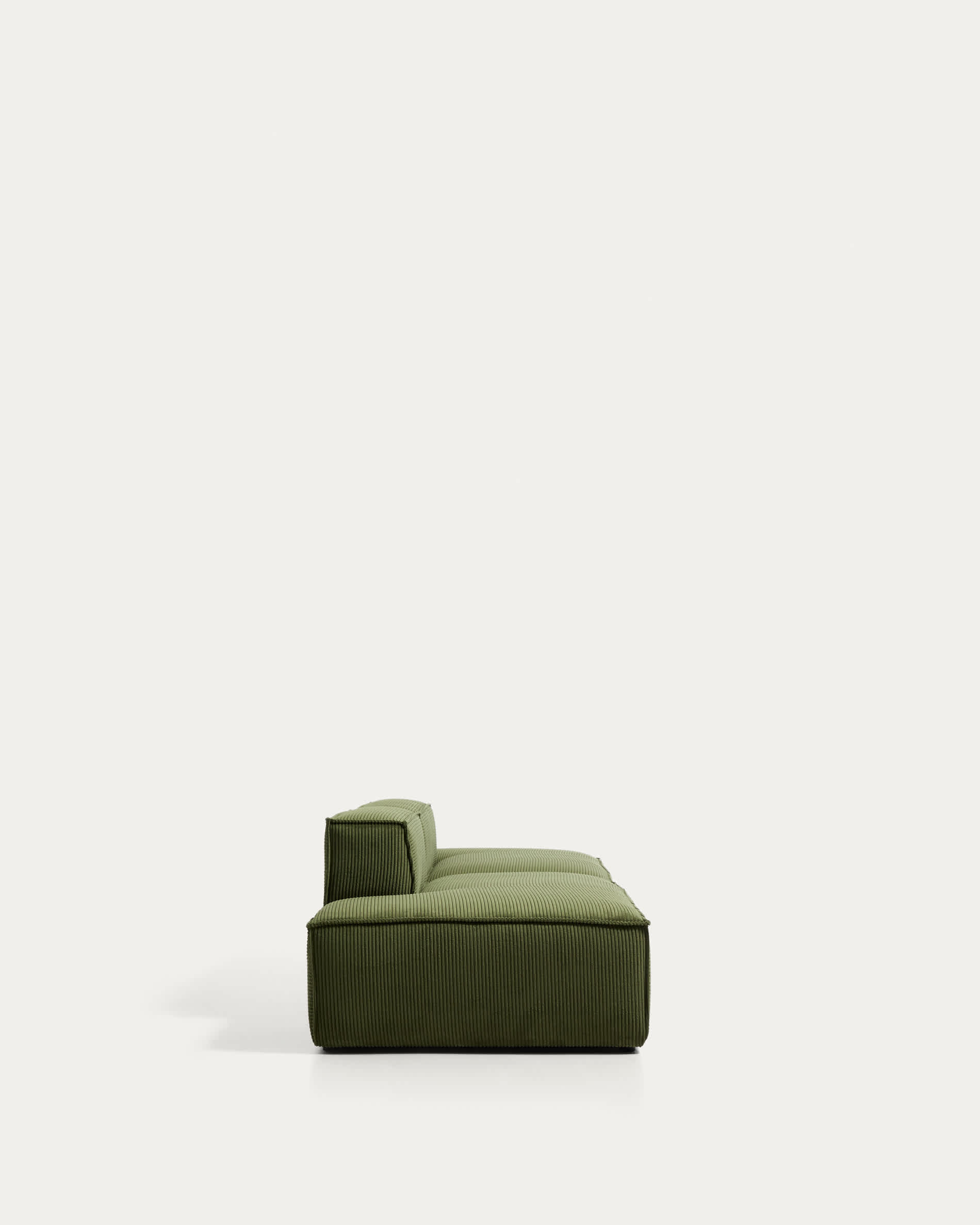 Blok 3-seater sofa in green thick corduroy 290cm FSC Mix Credit