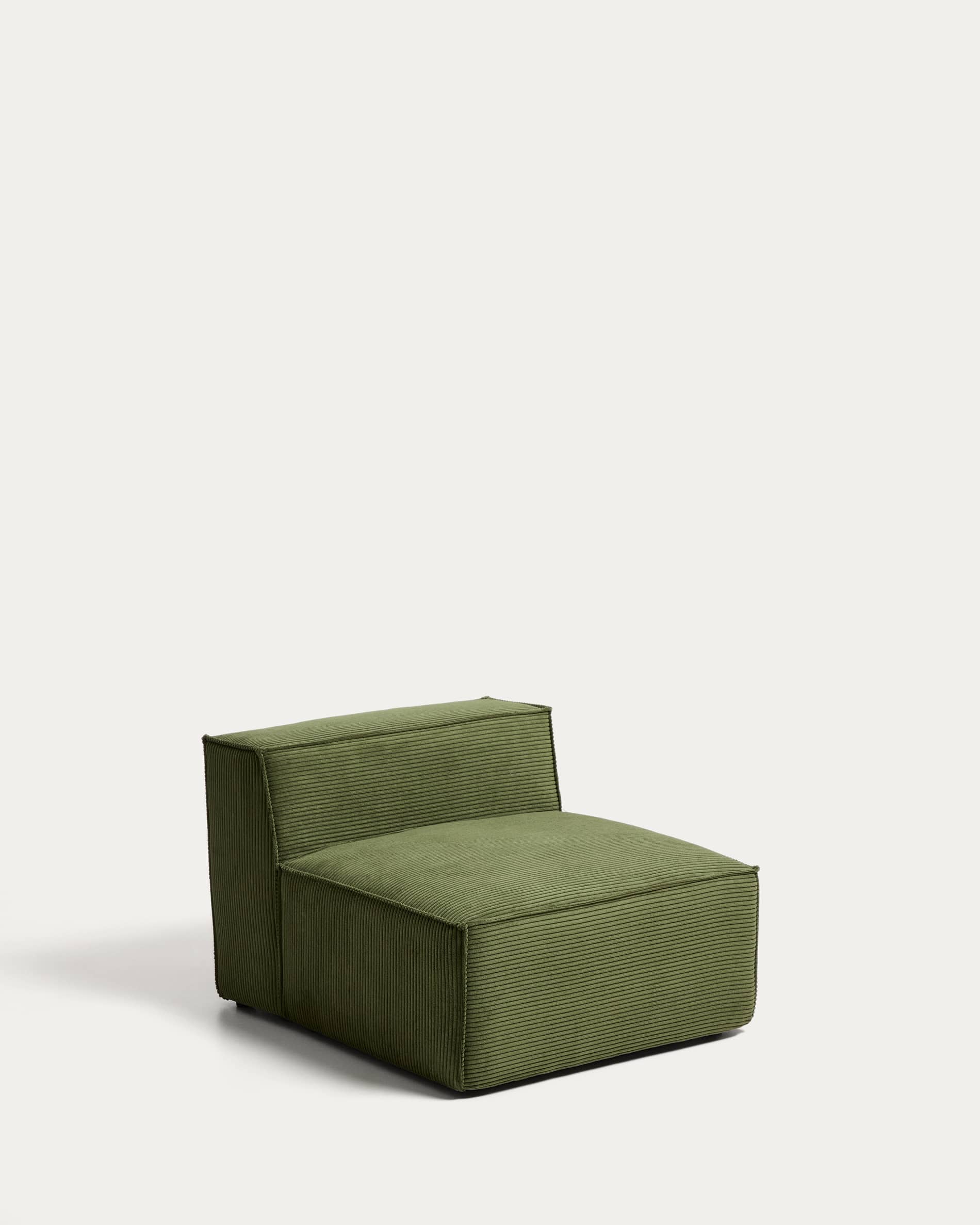 Blok green thick corduroy armchair 90cm FSC Mix Credit