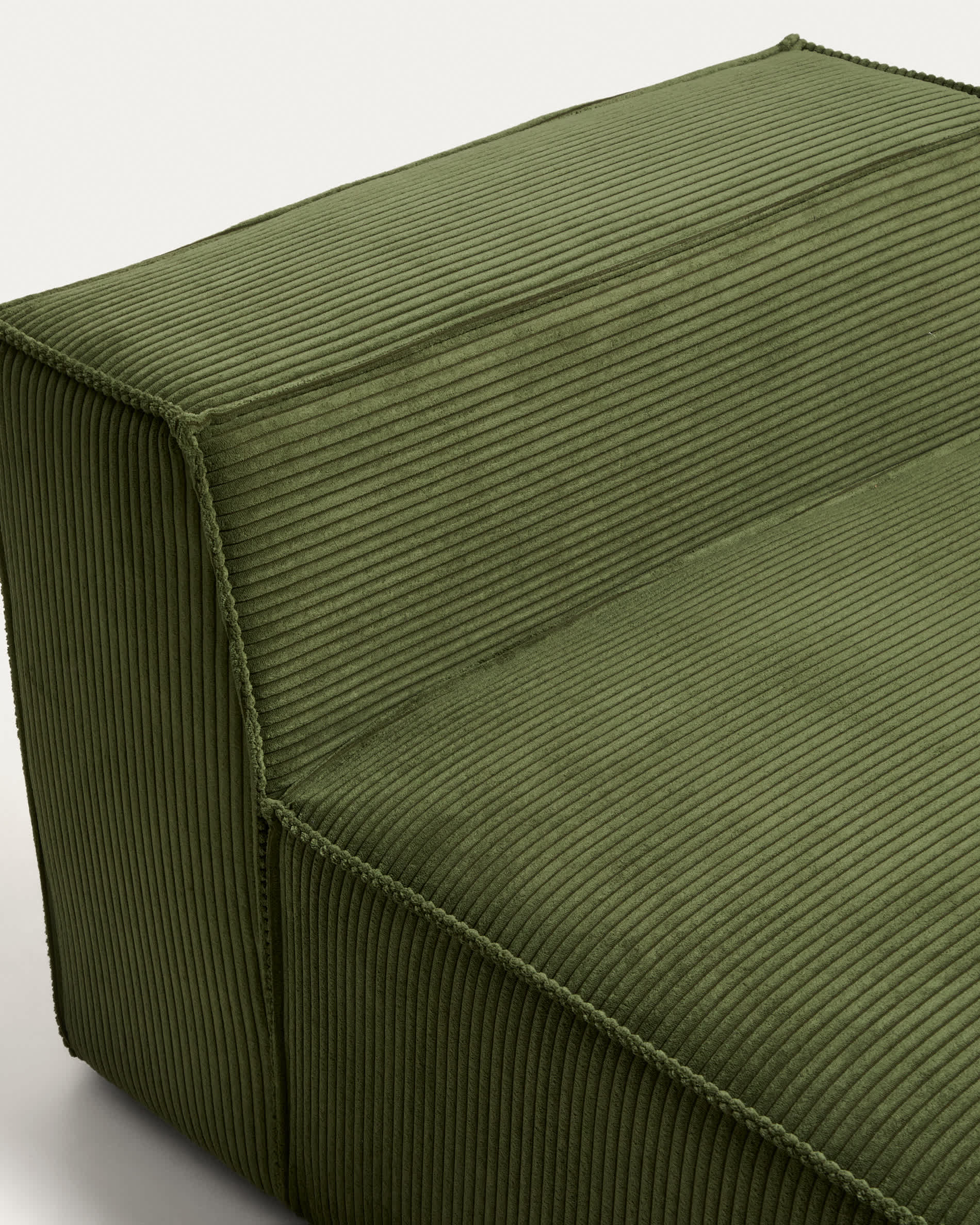 Blok green thick corduroy armchair 90cm FSC Mix Credit