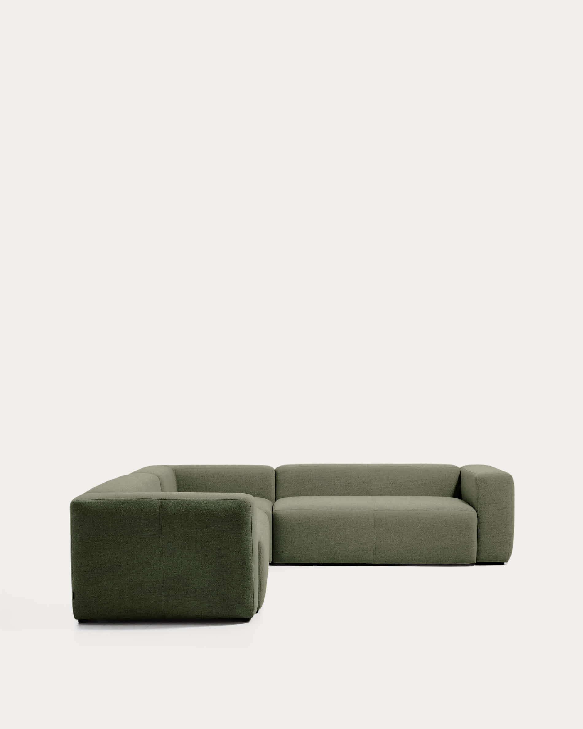 Blok moss green chenille 4-seater corner sofa 290 x 290cm FSC Mix Credit
