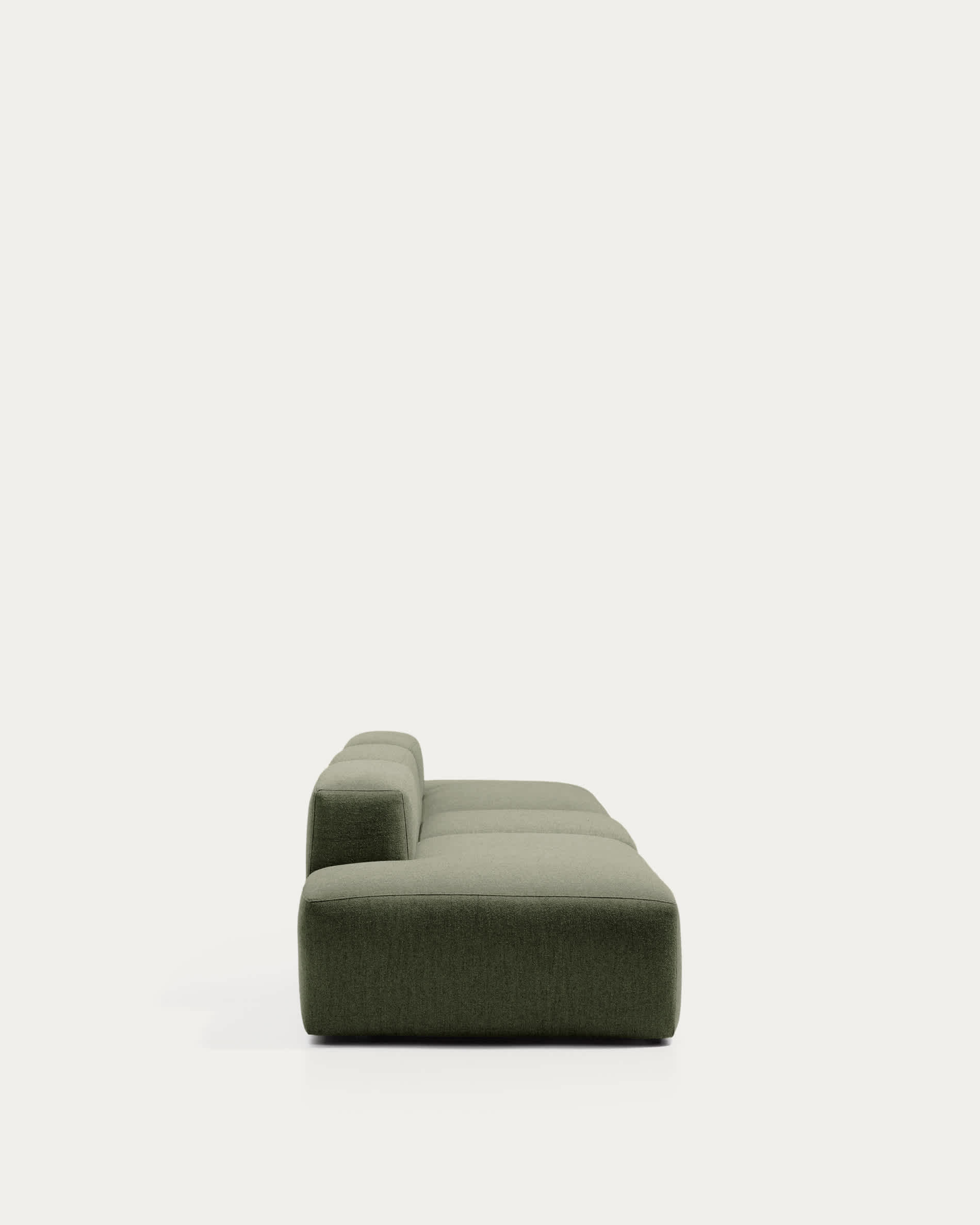 Blok 4-seater moss green chenille sofa 380cm FSC Mix Credit