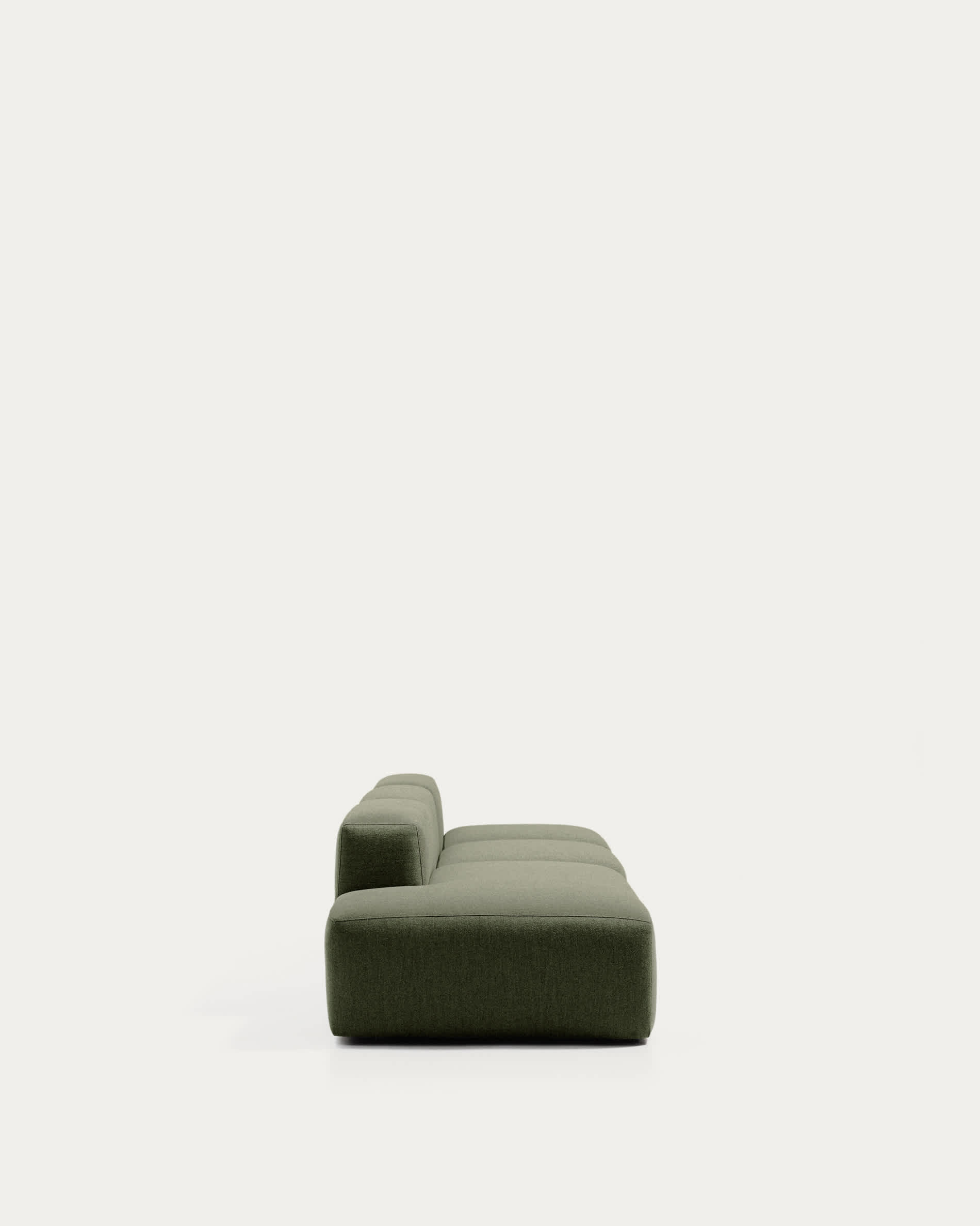 Blok moss green chenille 3-seater sofa with left terminal 325cm FSC Mix Credit