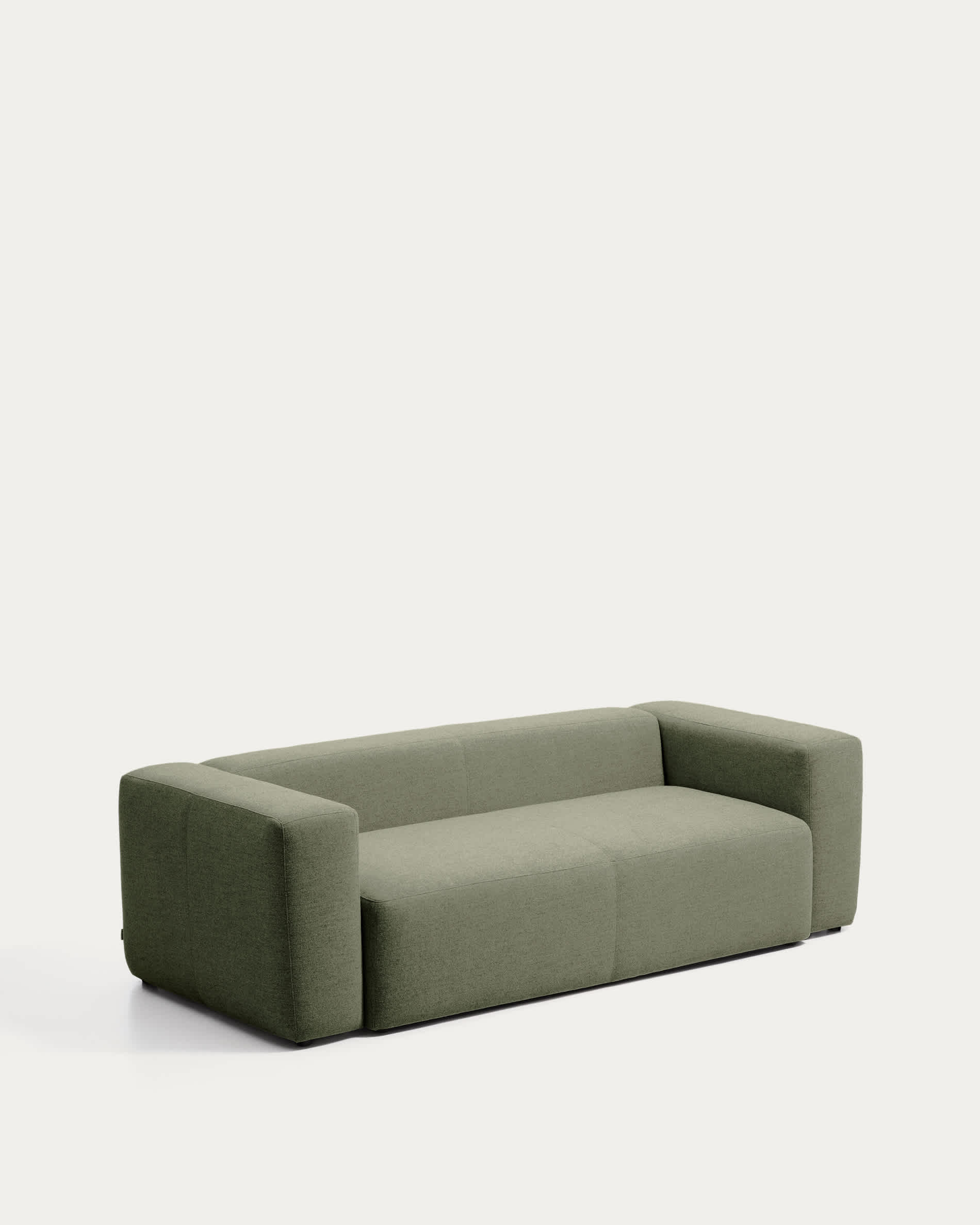 Blok 3-seater moss green chenille sofa 240cm FSC Mix Credit