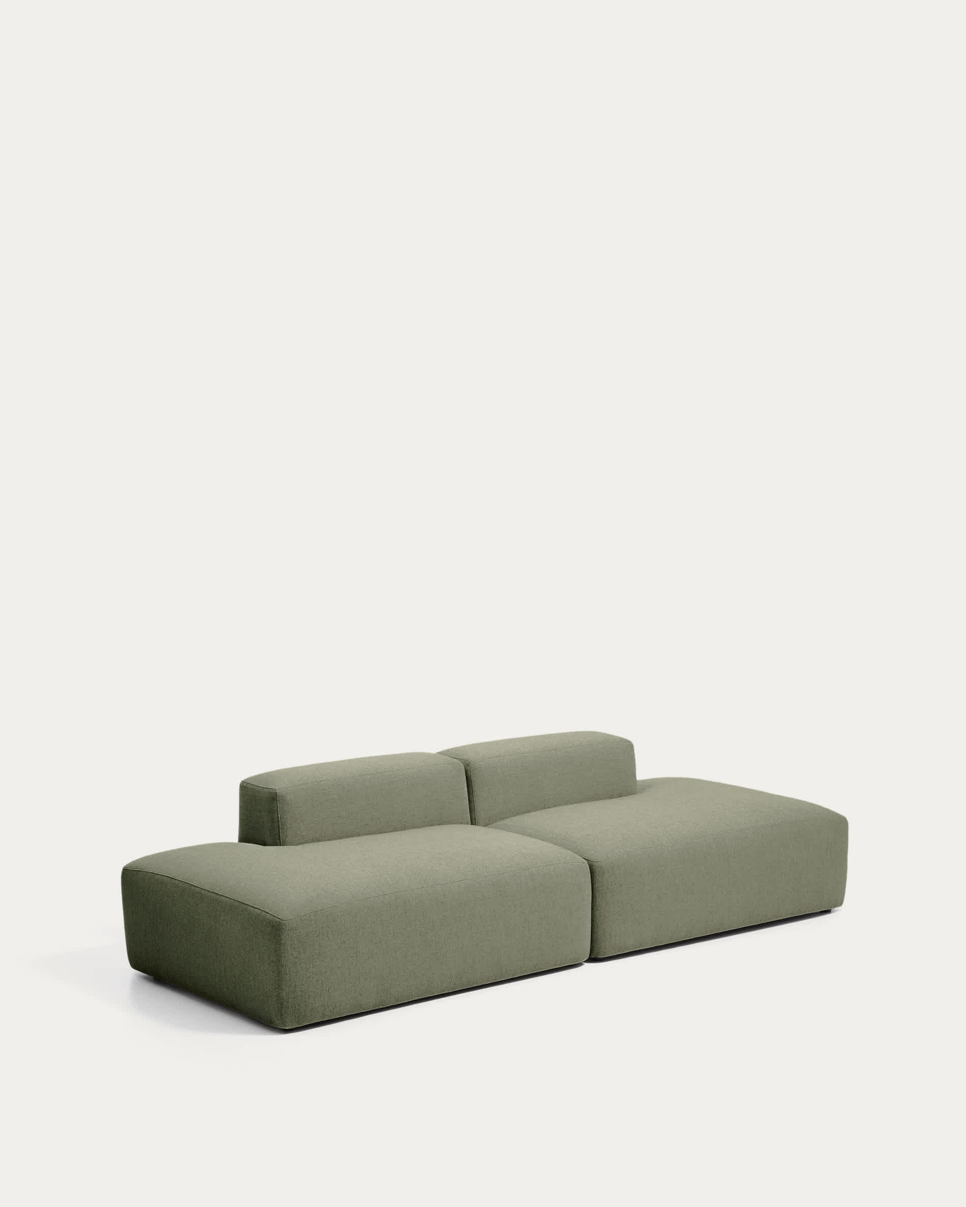 Blok 3-seater moss green chenille sofa 290cm FSC Mix Credit