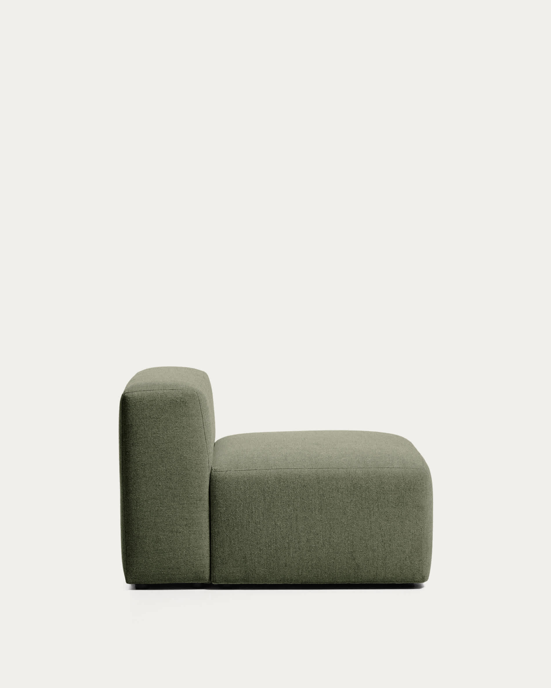 Blok moss green chenille armchair 90cm FSC Mix Credit