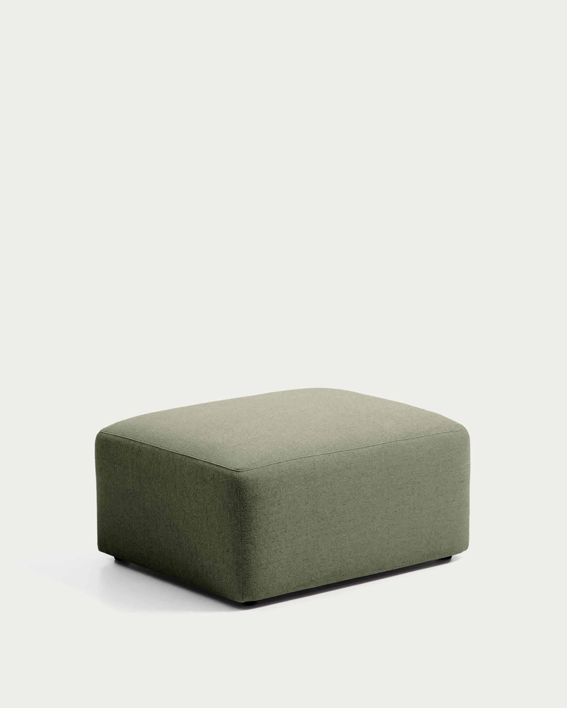 Blok moss green chenille footrest 90 x 74cm FSC Mix Credit