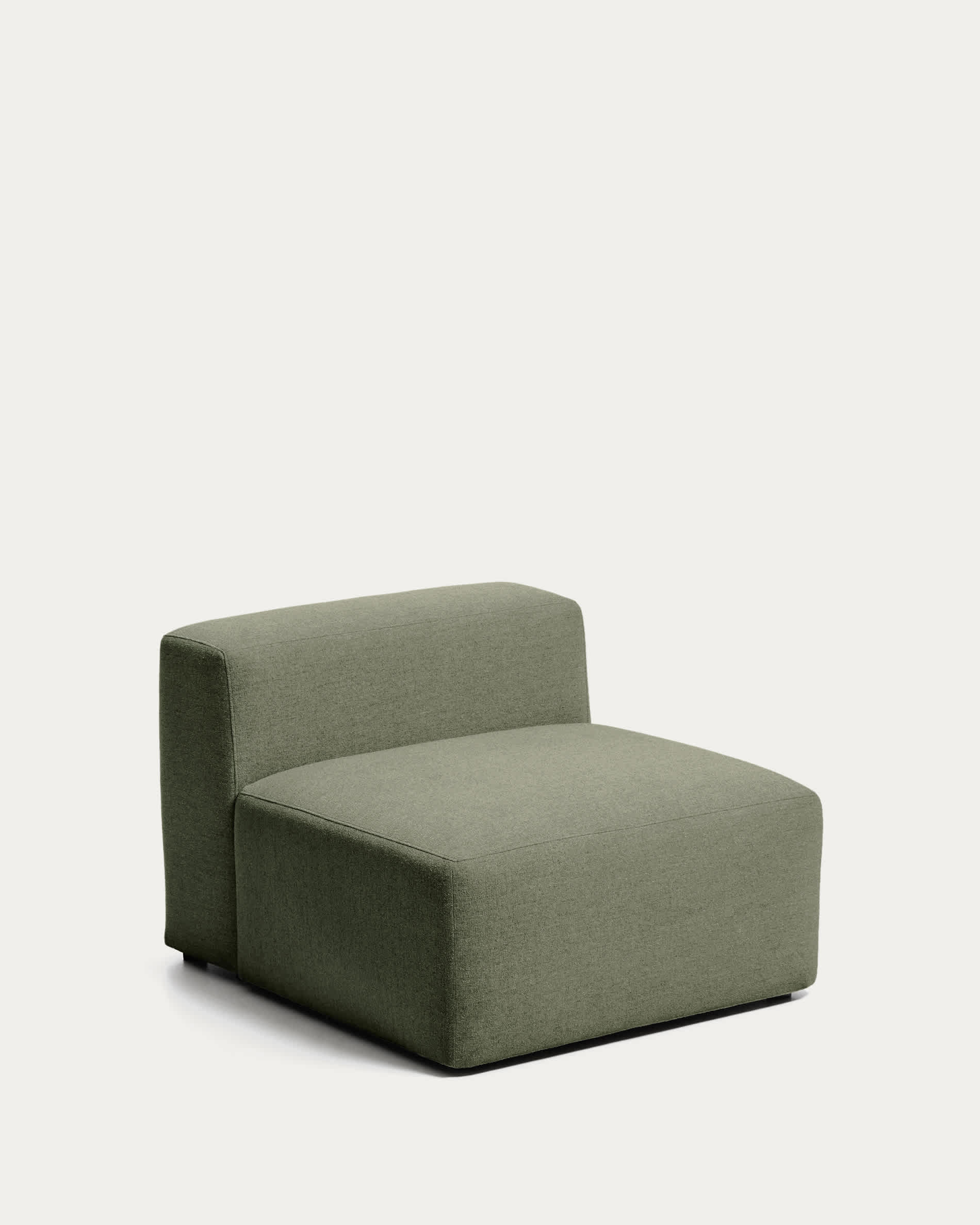 Blok moss green chenille armchair 90cm FSC Mix Credit