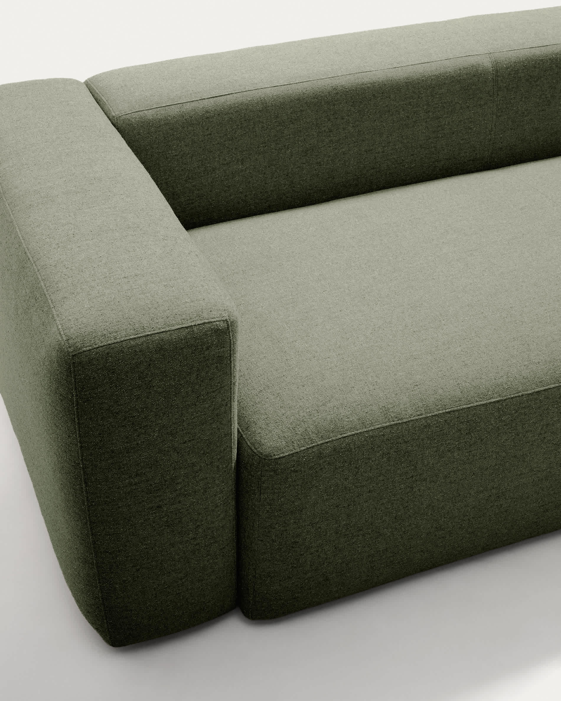 Blok 2-seater moss green chenille sofa 210cm FSC Mix Credit