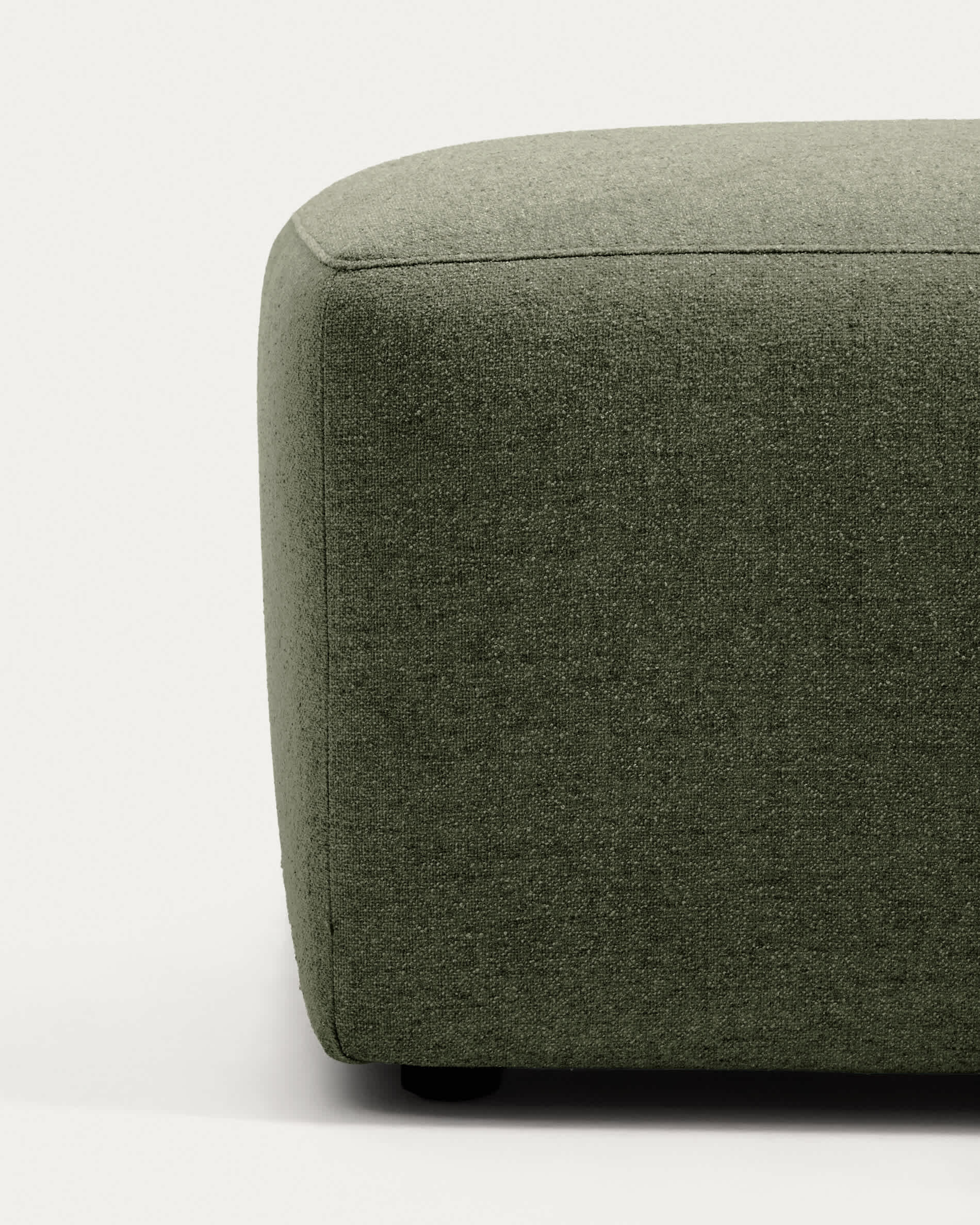 Blok moss green chenille footrest 90 x 74cm FSC Mix Credit