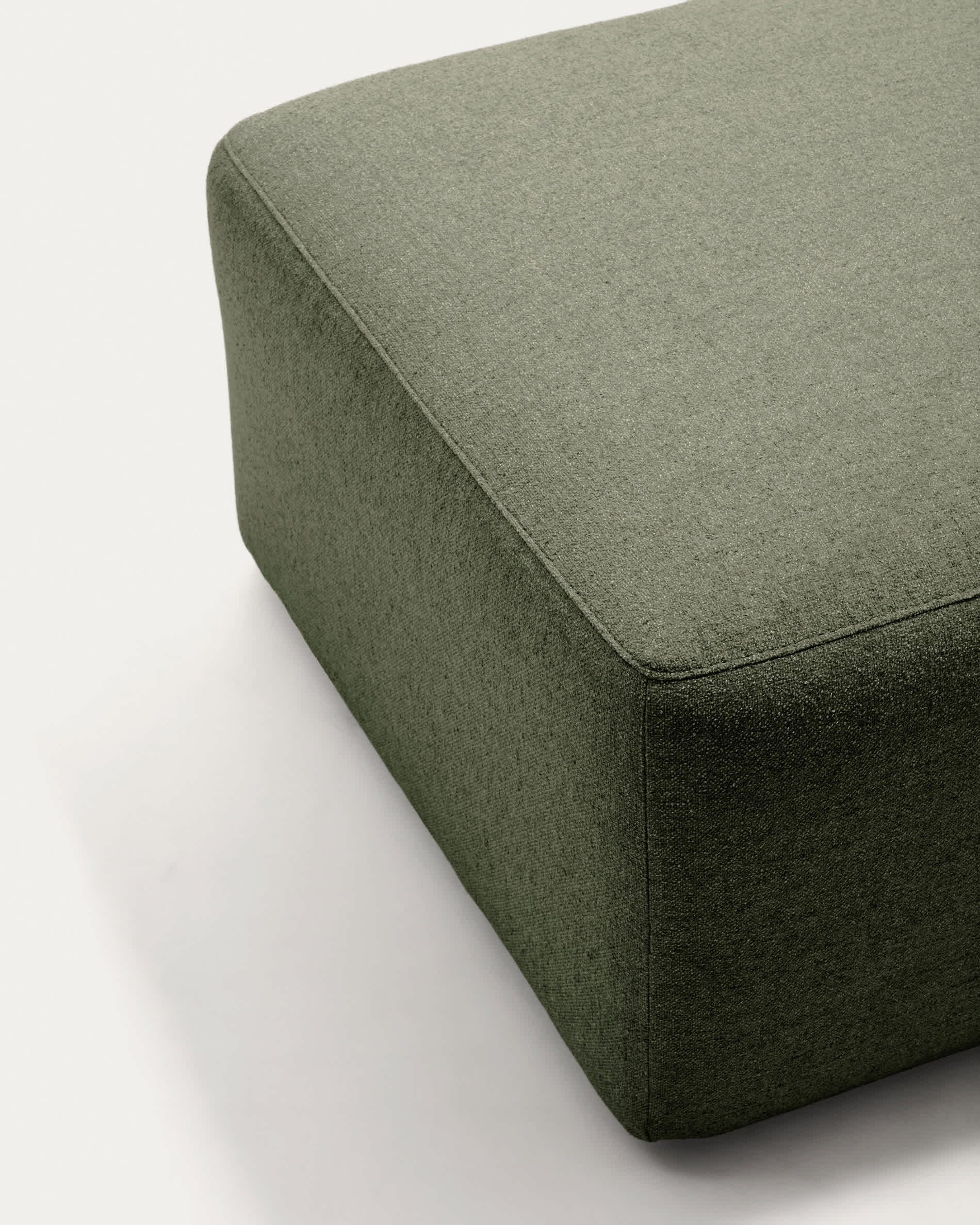 Blok moss green chenille footrest 90 x 74cm FSC Mix Credit