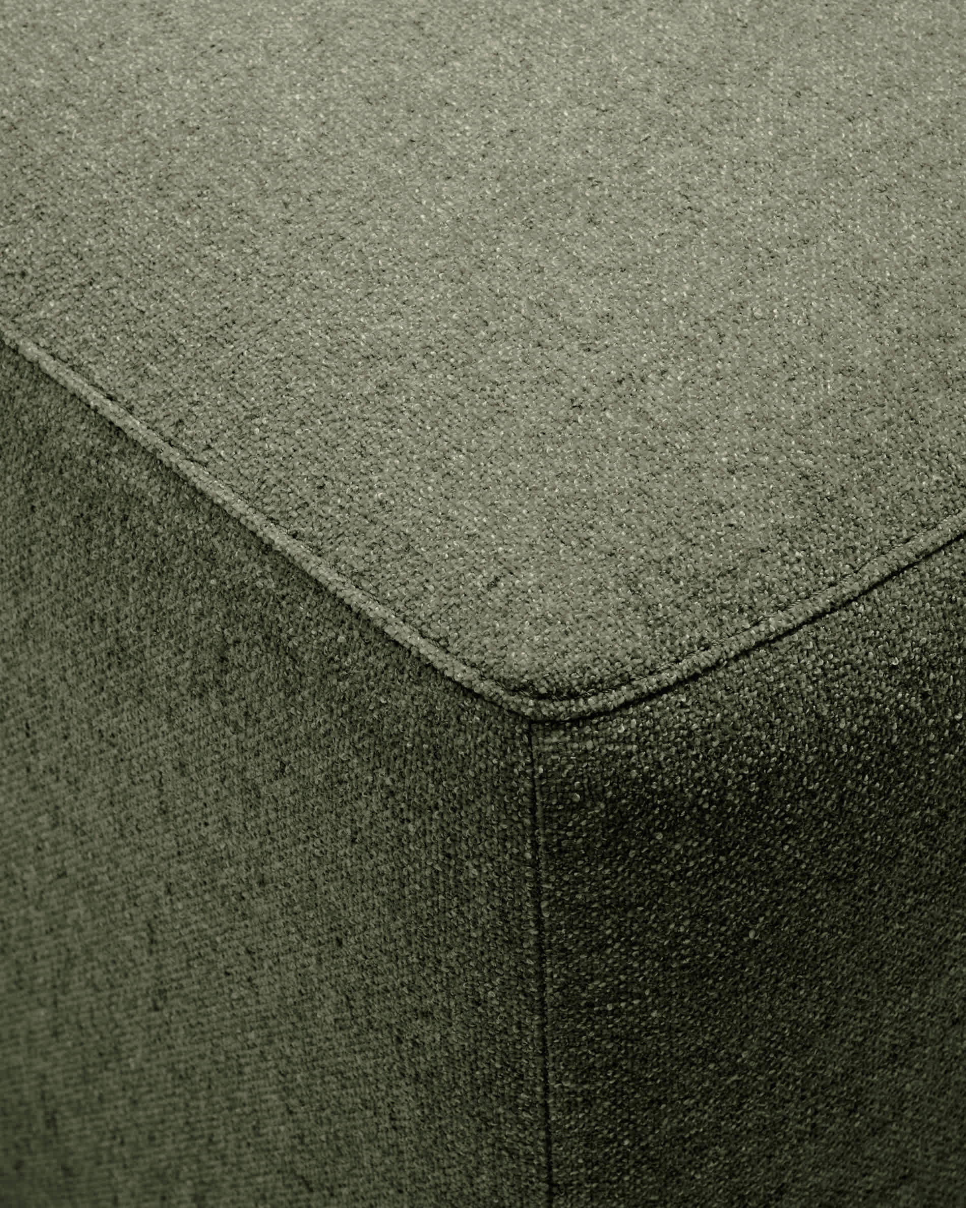 Blok moss green chenille footrest 90 x 74cm FSC Mix Credit