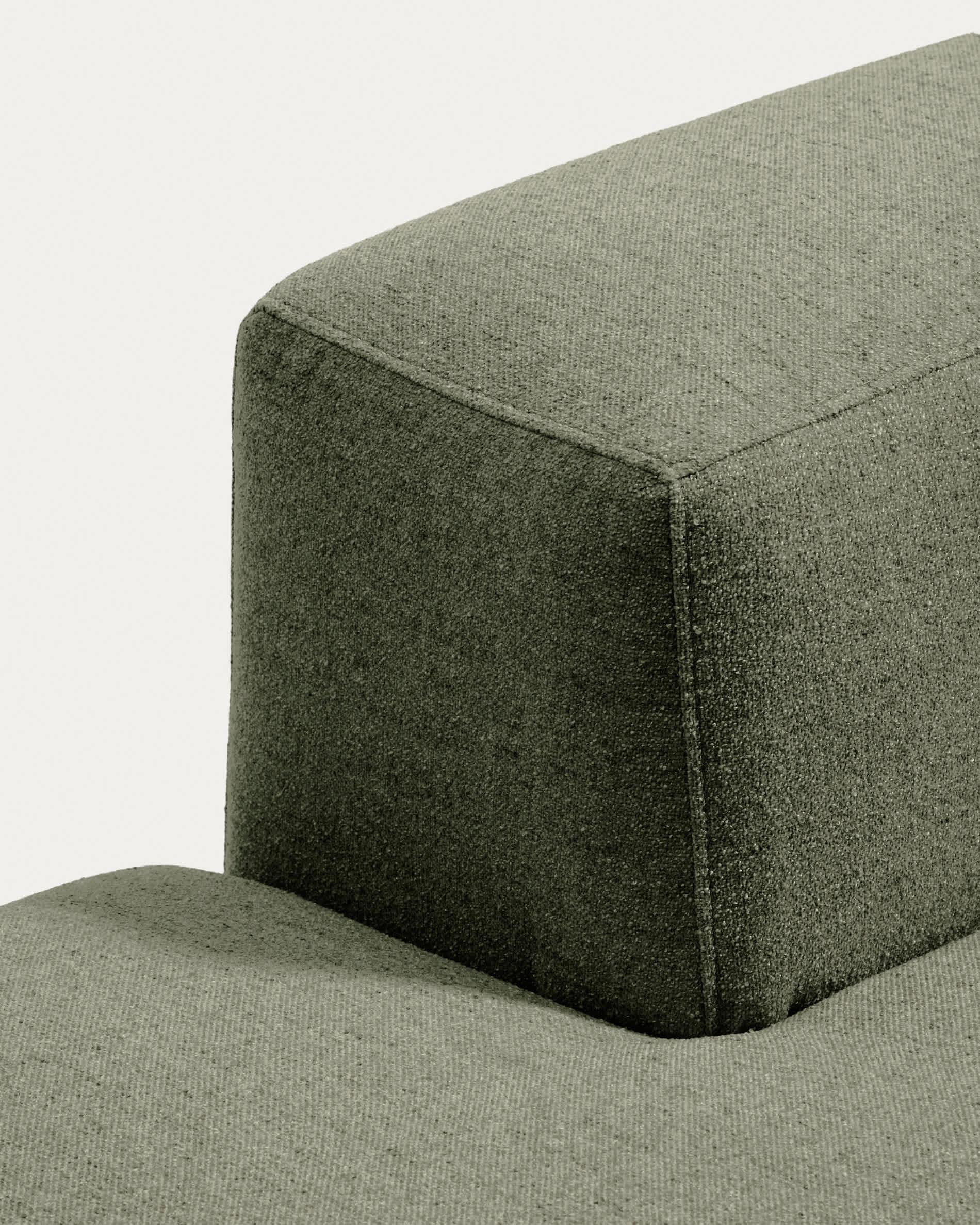 Blok 3-seater moss green chenille sofa 290cm FSC Mix Credit