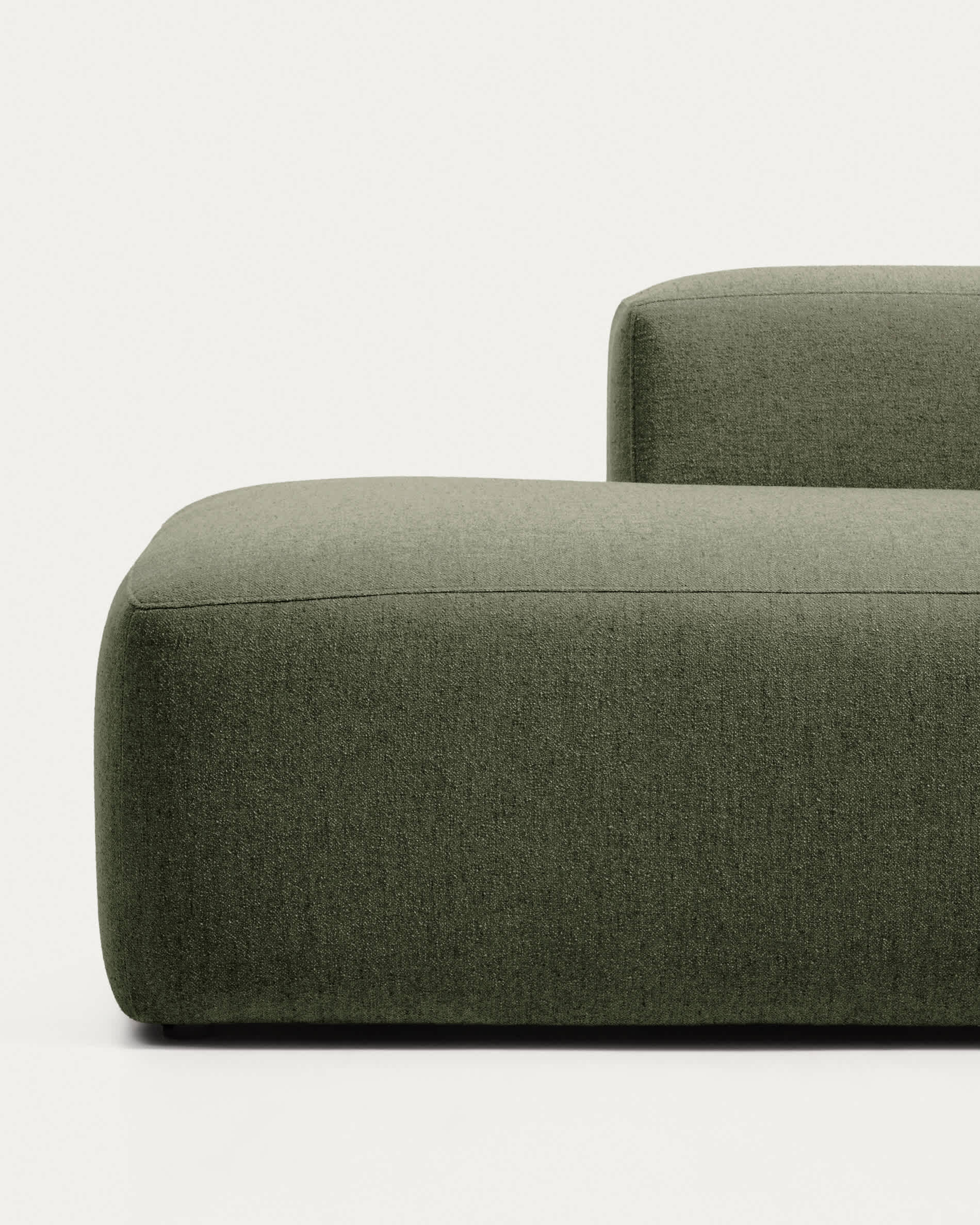 Blok 4-seater moss green chenille sofa 380cm FSC Mix Credit