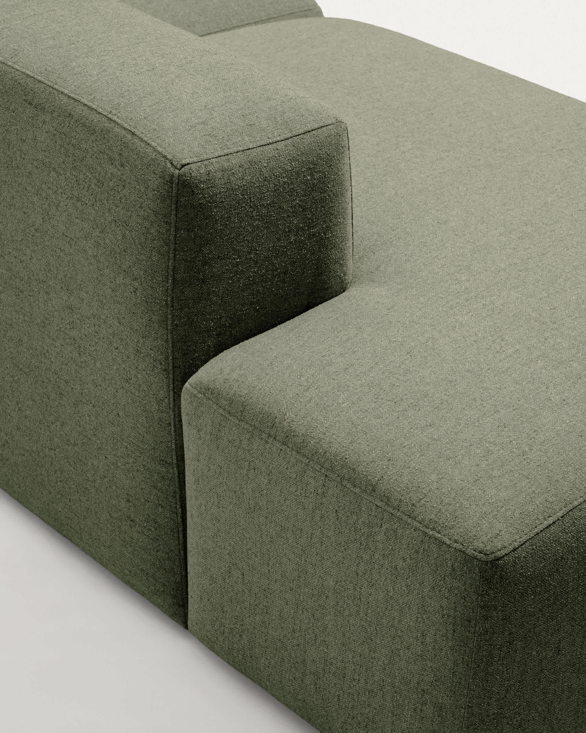 Blok 4-seater moss green chenille sofa 380cm FSC Mix Credit