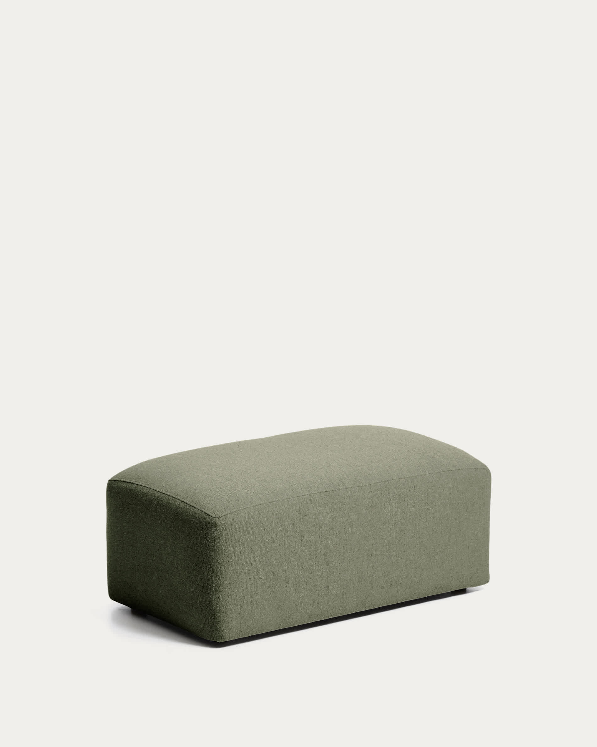 Blok green chenille end pouffe 60x104cm FSC Mix Credit