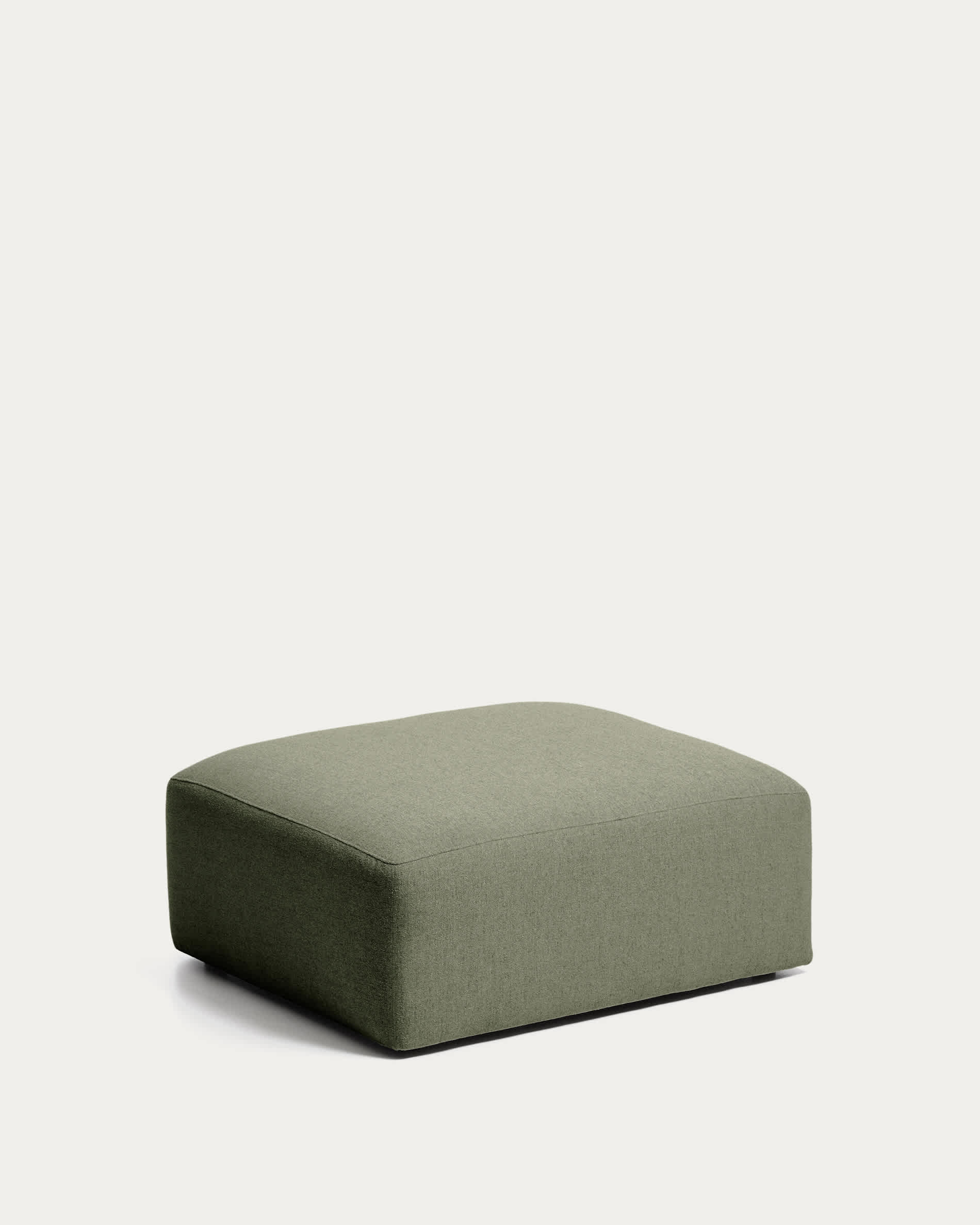Blok green chenille end pouffe 90x104cm FSC Mix Credit