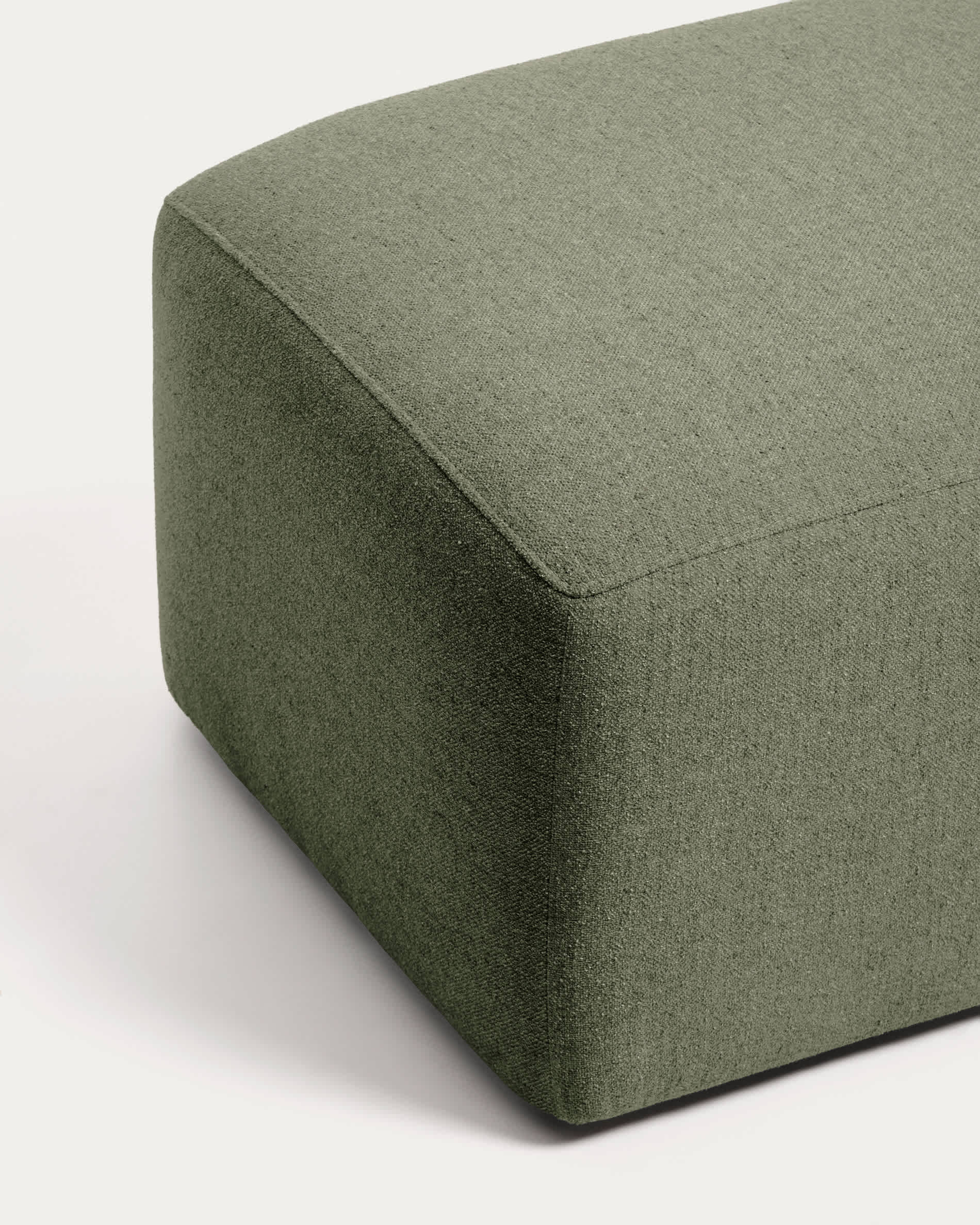 Blok green chenille end pouffe 60x104cm FSC Mix Credit