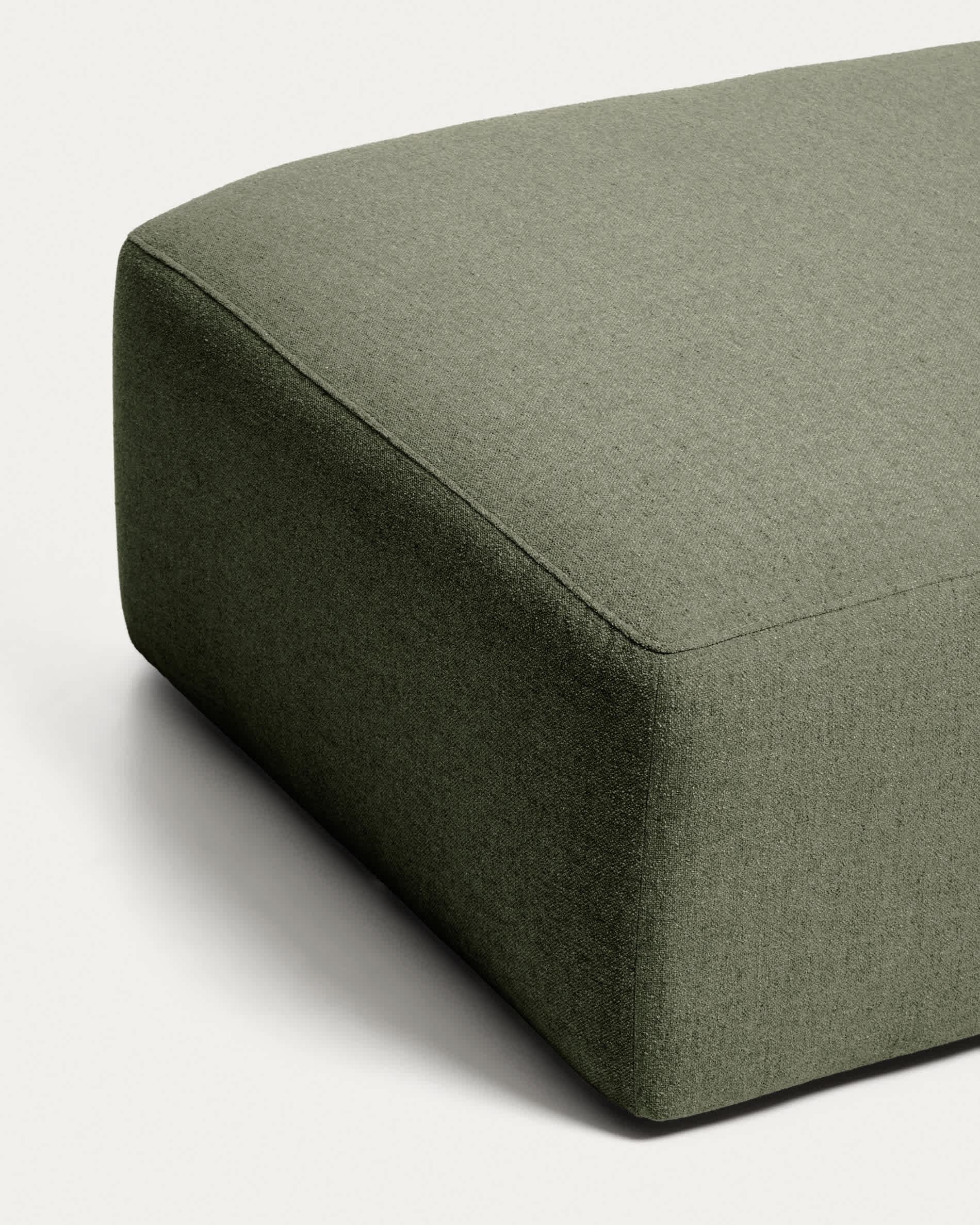 Blok green chenille end pouffe 90x104cm FSC Mix Credit