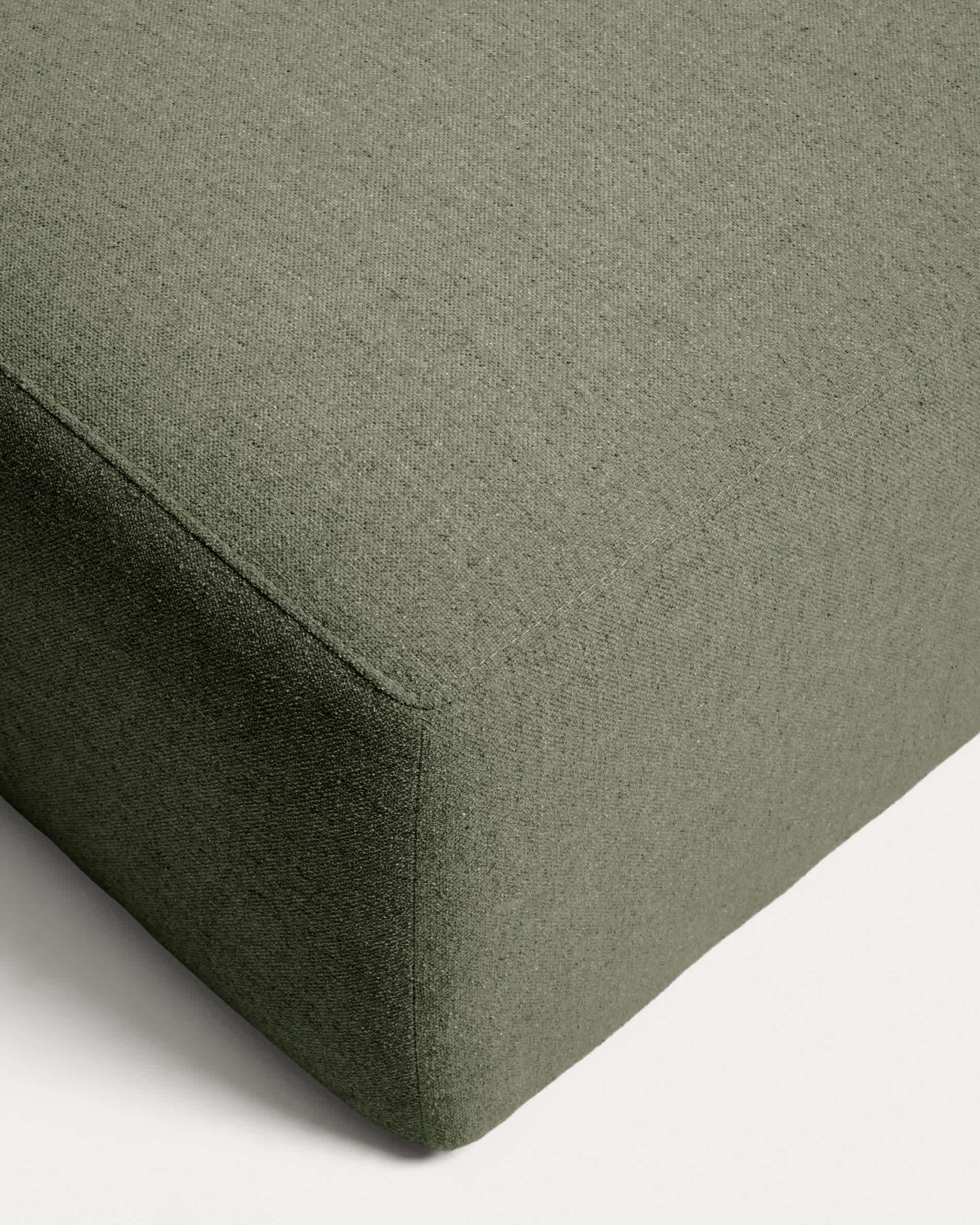 Blok green chenille end pouffe 90x104cm FSC Mix Credit