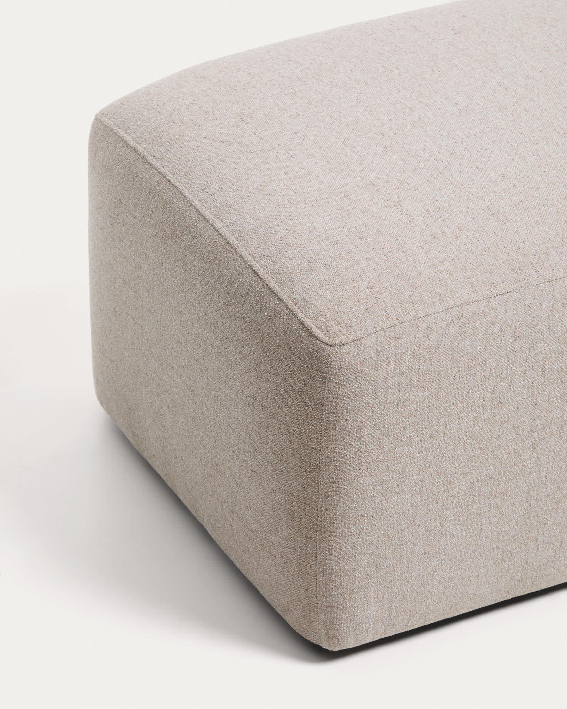 Blok beige chenille end pouffe 60x104cm FSC Mix Credit
