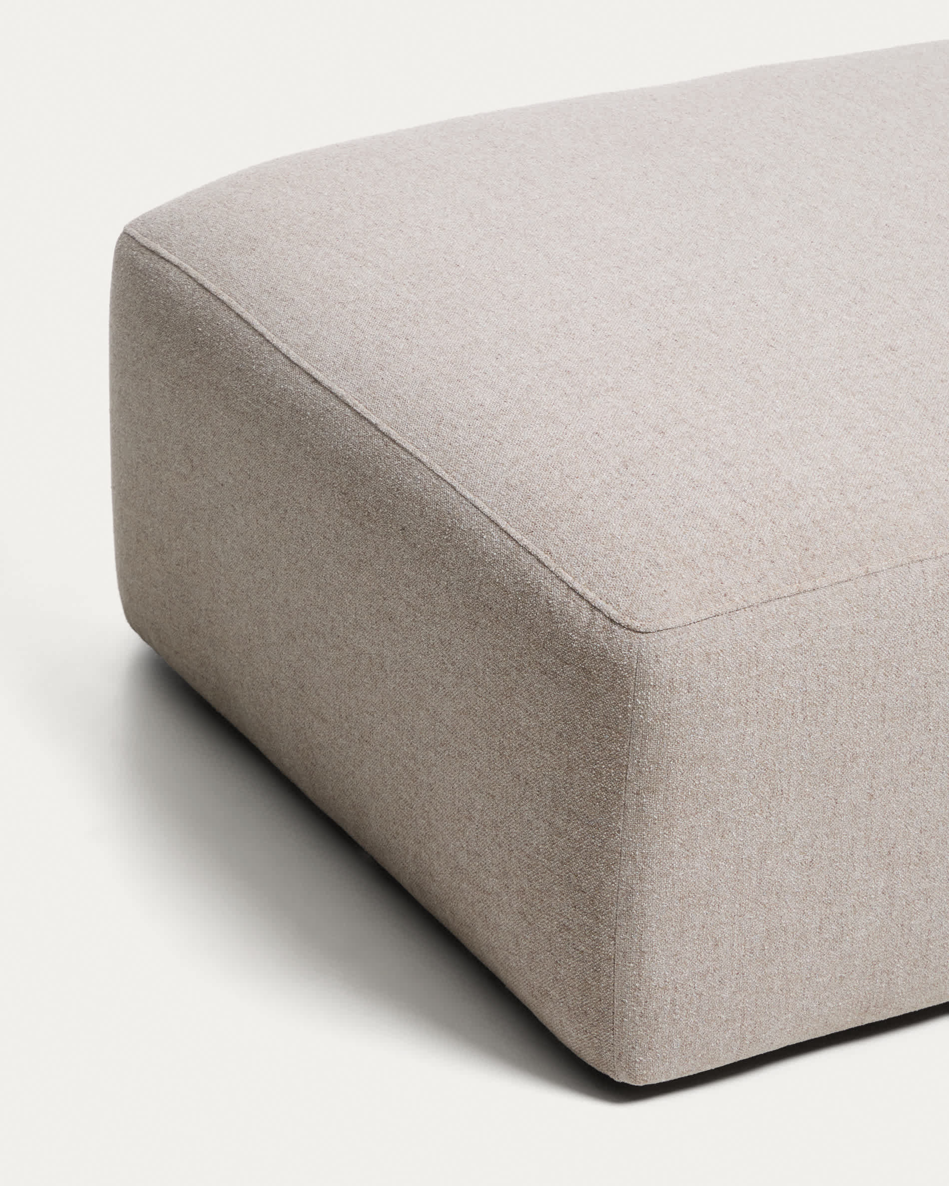 Blok beige chenille end pouffe 90x104cm FSC Mix Credit