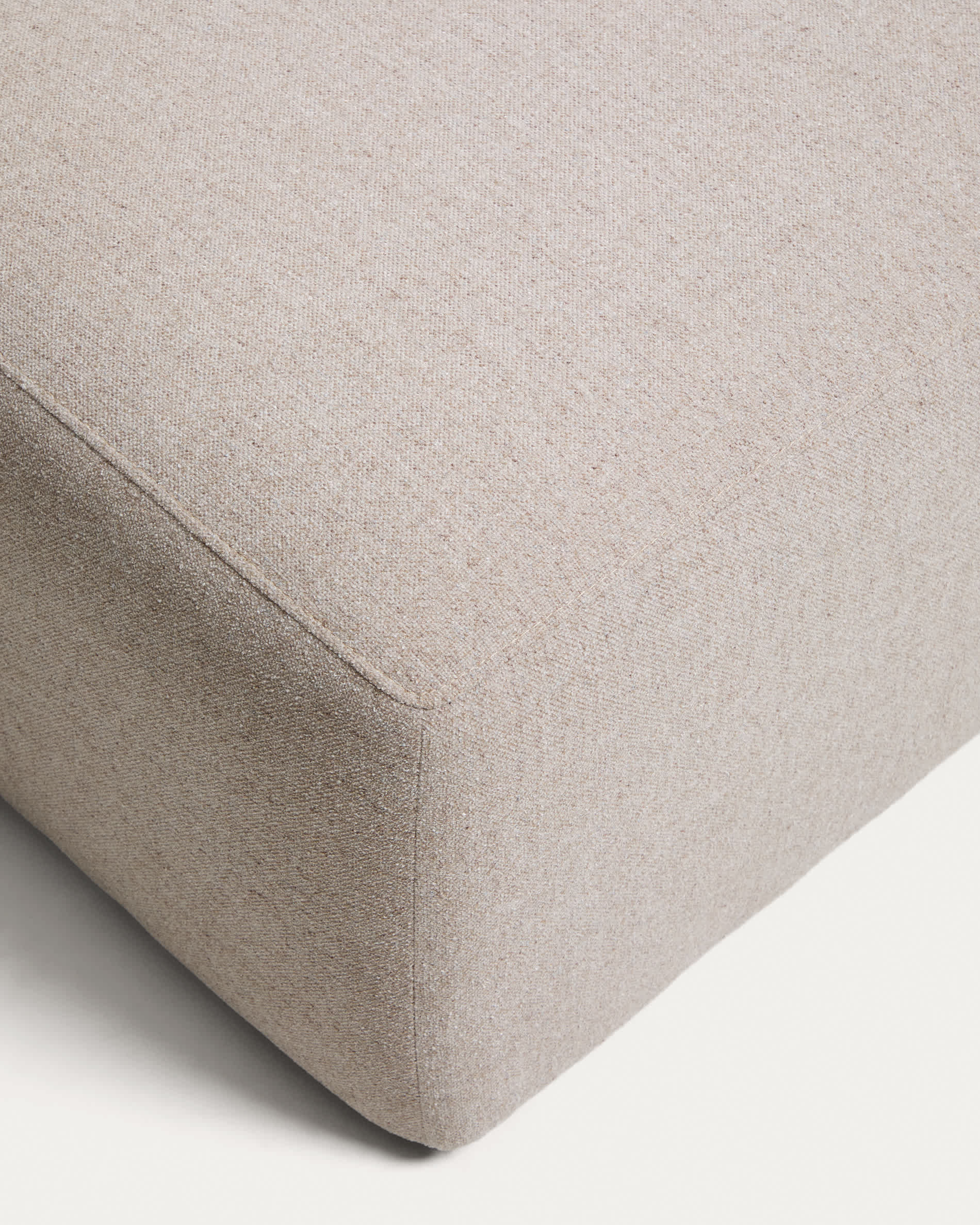 Blok beige chenille end pouffe 90x104cm FSC Mix Credit