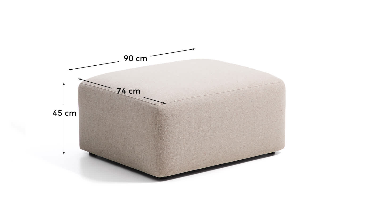 Blok moss green chenille footrest 90 x 74cm FSC Mix Credit