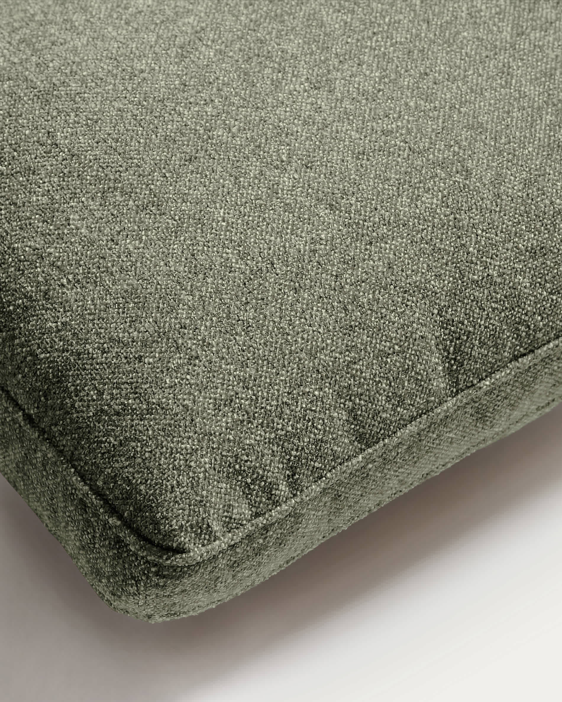 Blok moss green chenille cushion 50 x 60cm
