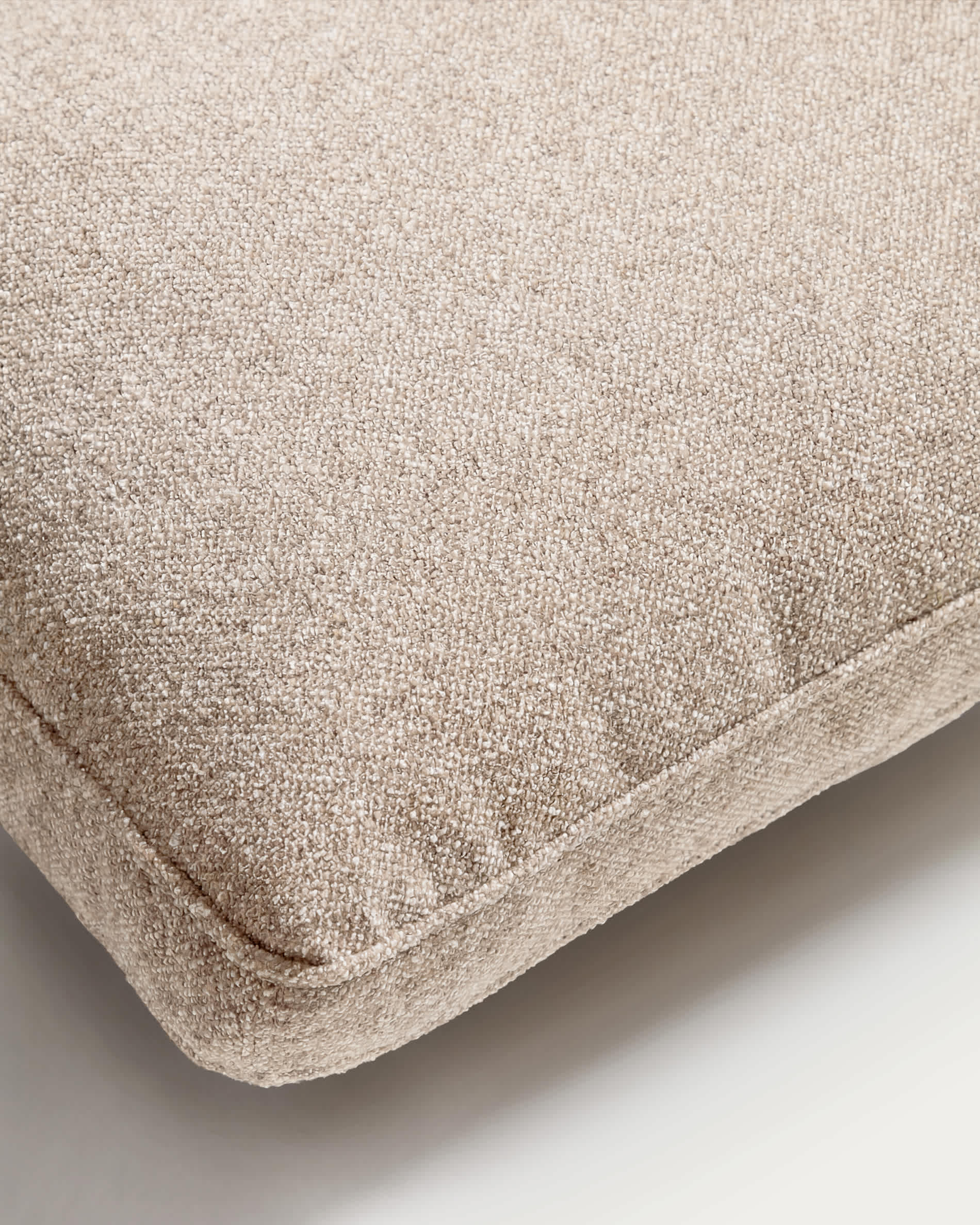 Blok beige chenille cushion 60 x 60cm