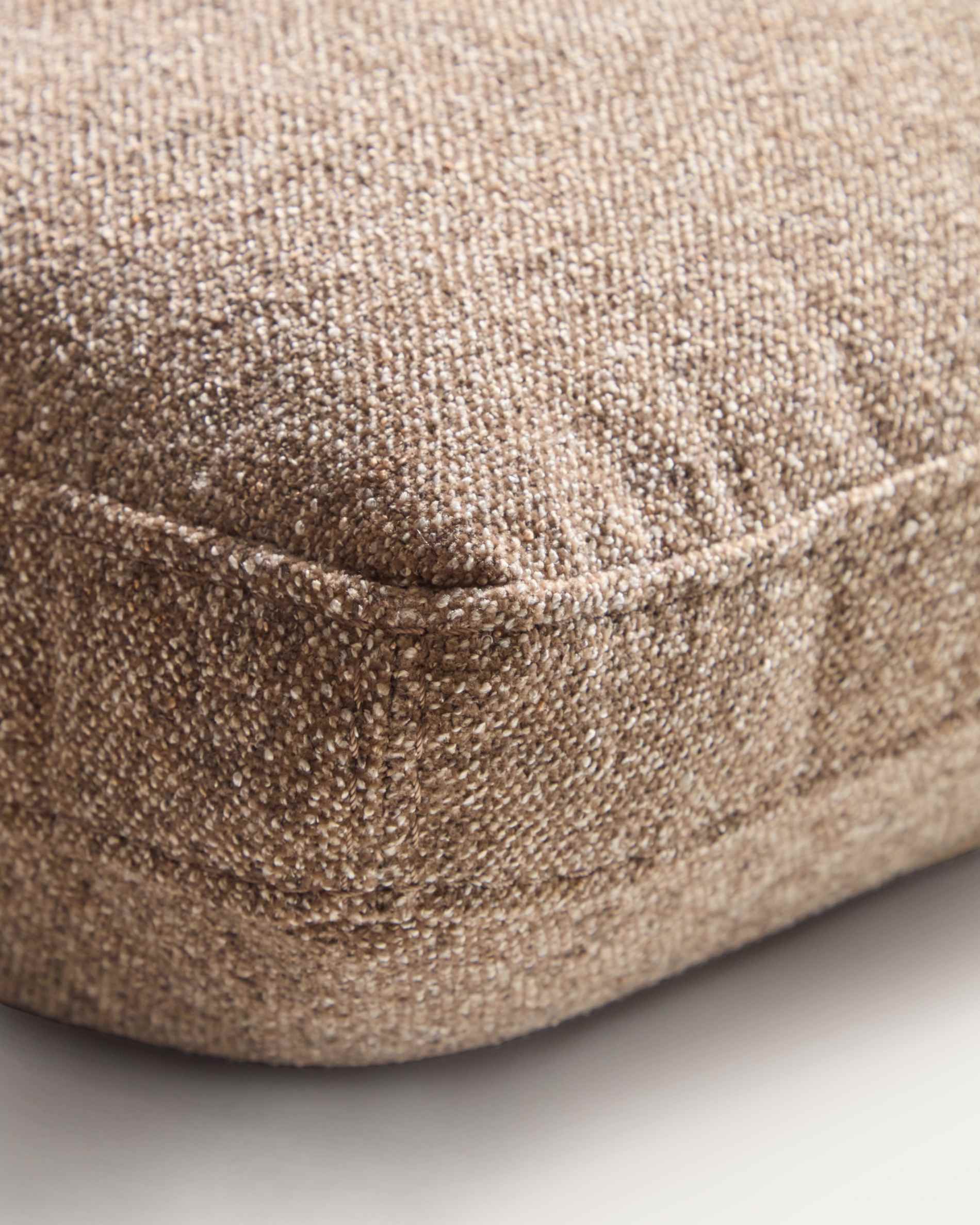 Blok brown chenille cushion 60 x 60cm