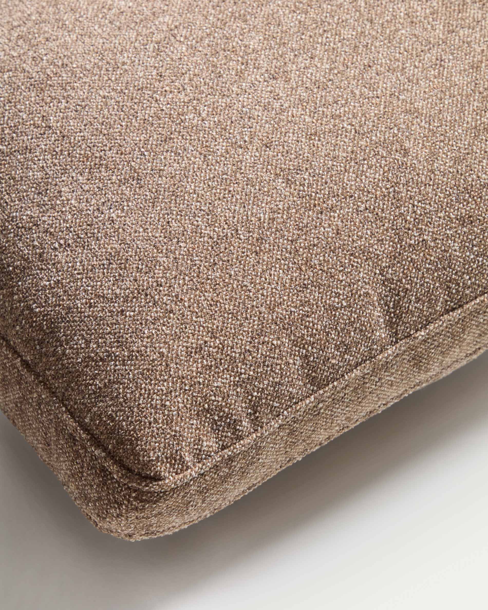 Blok brown chenille cushion 60 x 60cm