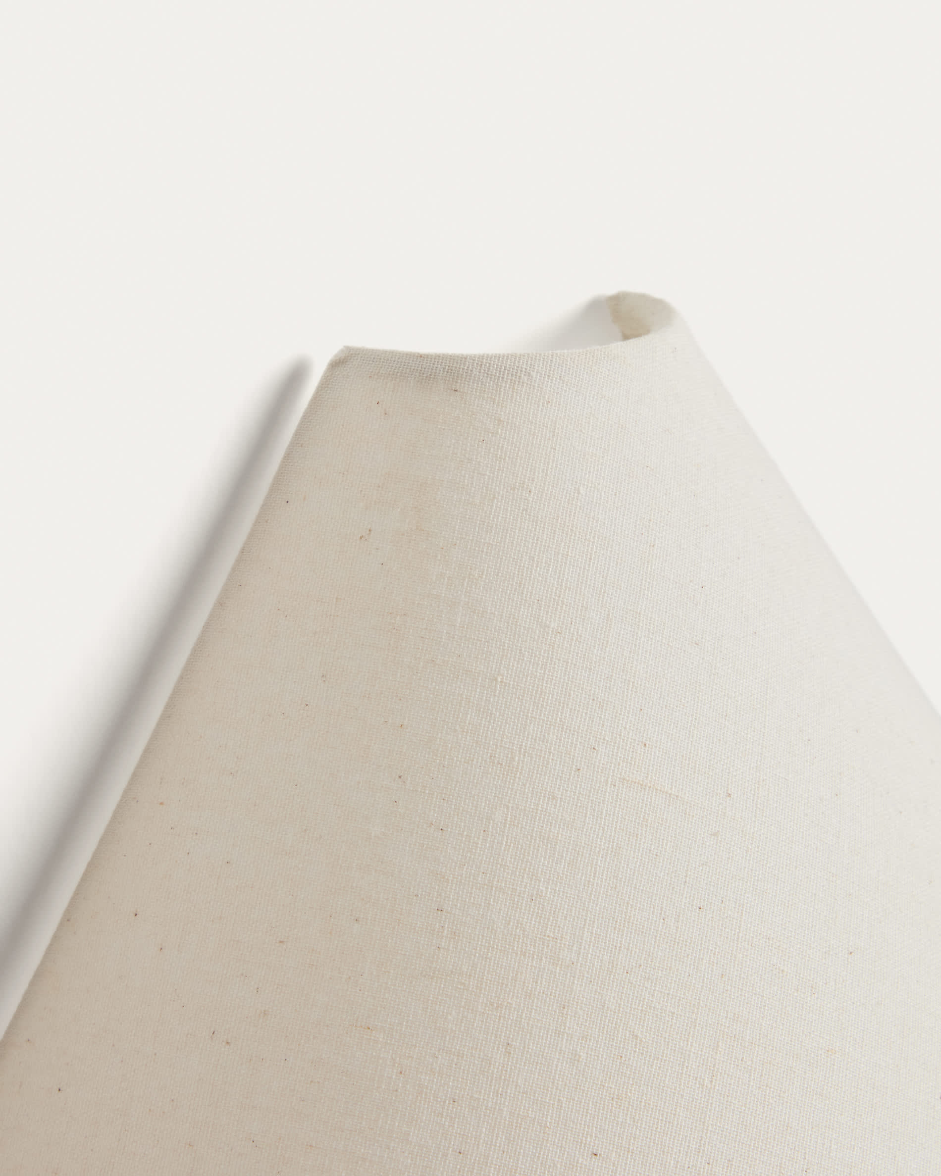 Lumeni beige rubberwood and linen wall-mounted light fixture 30 cm