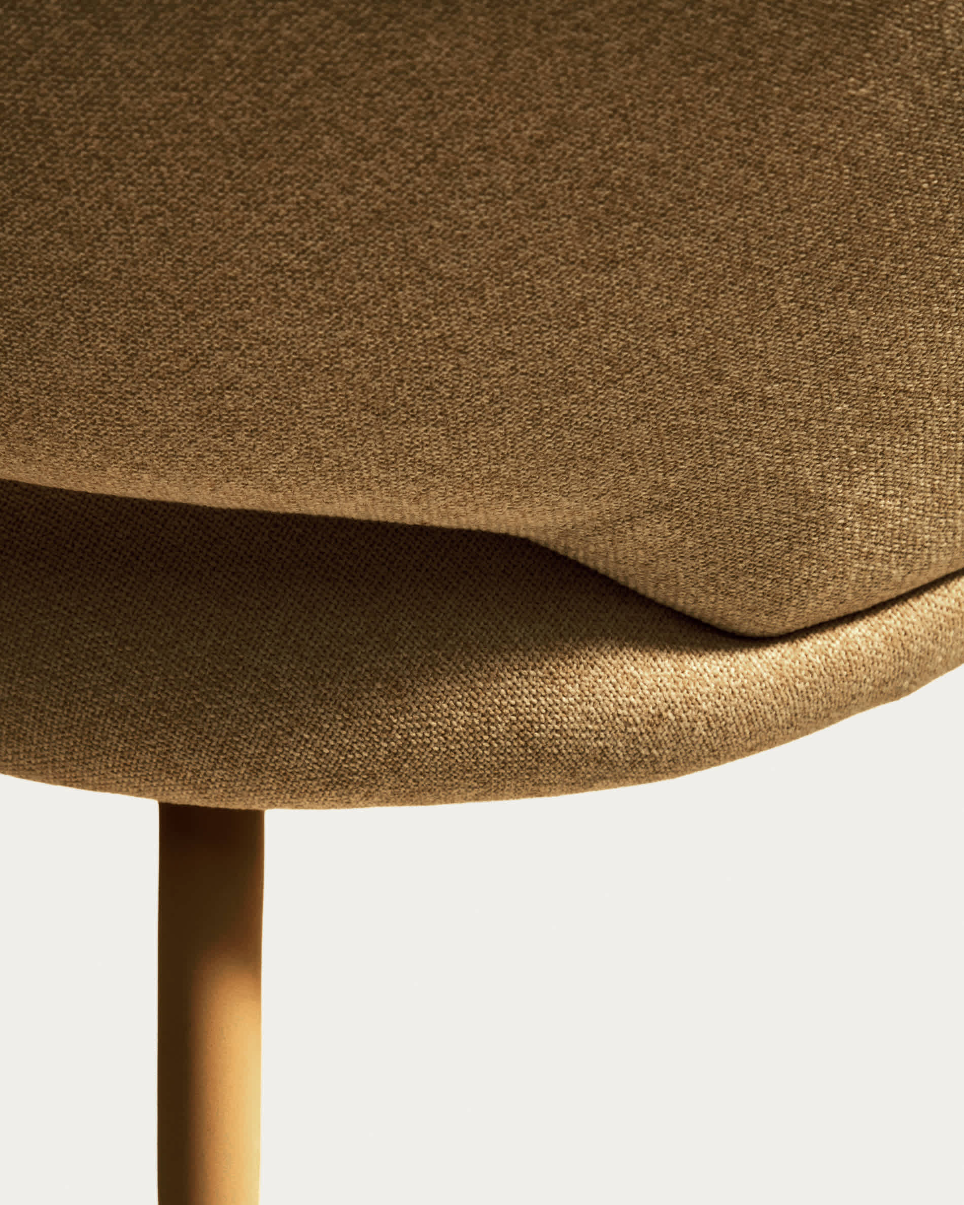 Bonali chair in mustard chenille with mustard metal legs FSC Mix Credit