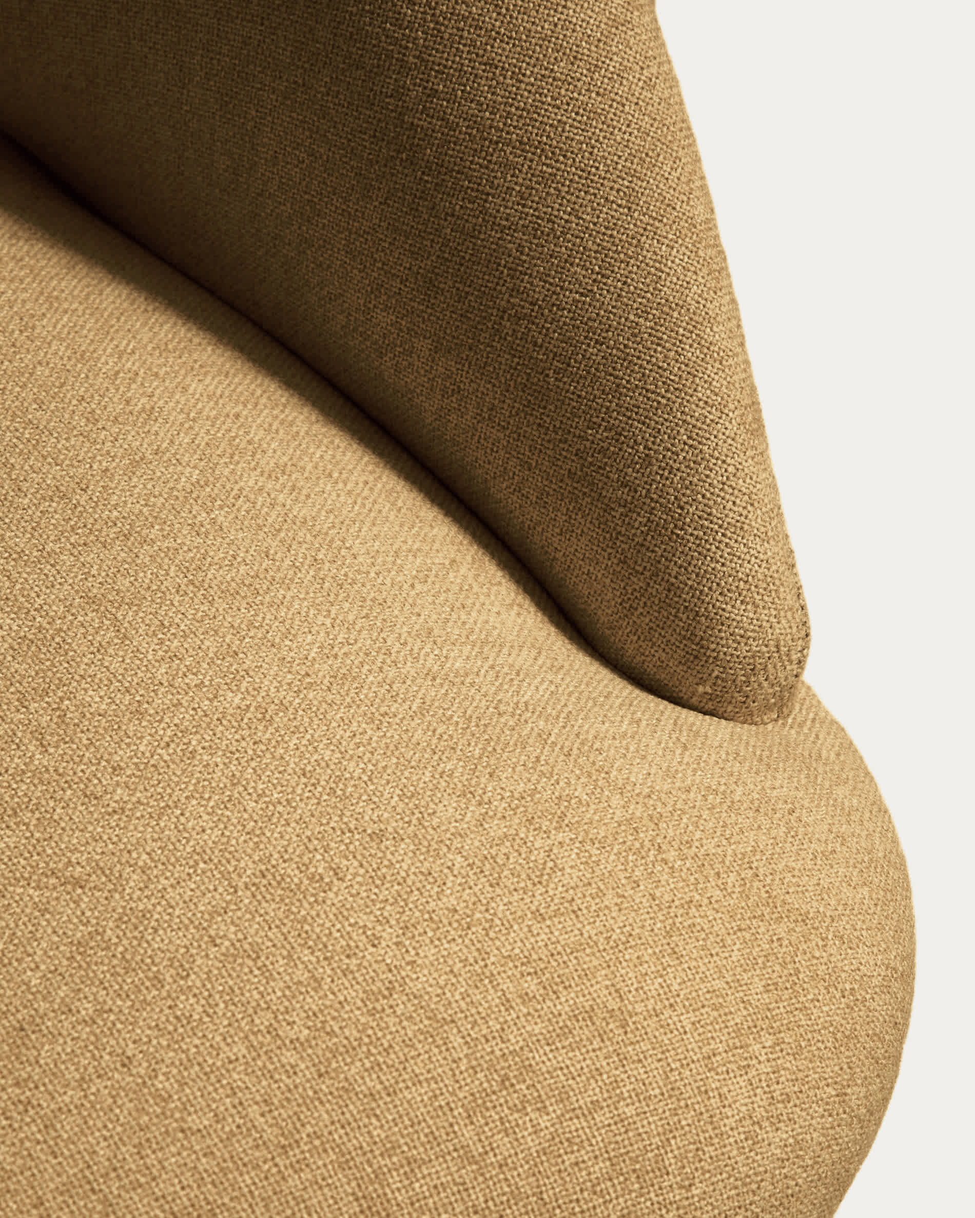 Bonali stool in mustard chenille with mustard metal legs FSC Mix Credit 65cm