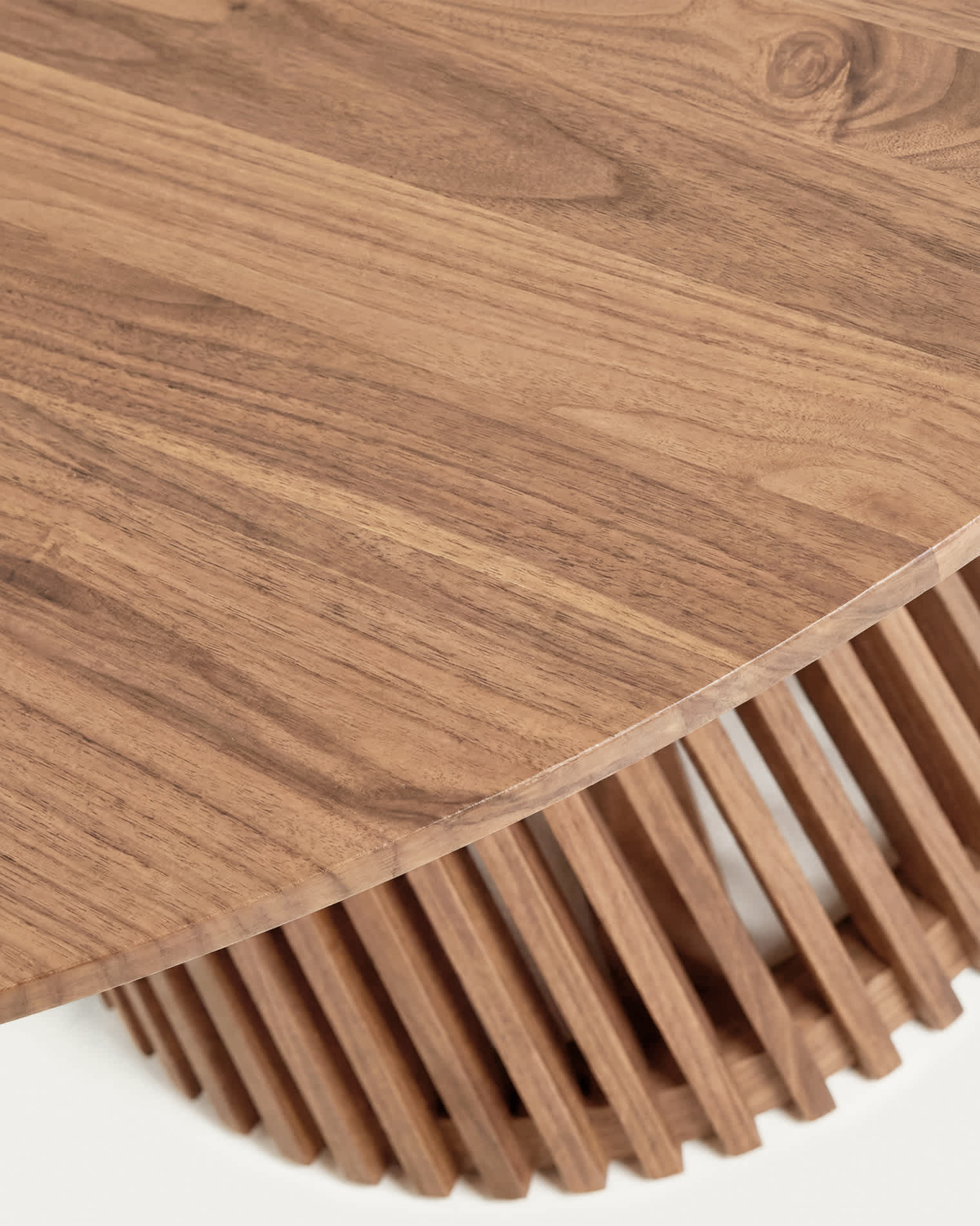 Jeanette round solid teak wood table, Ø 90 cm