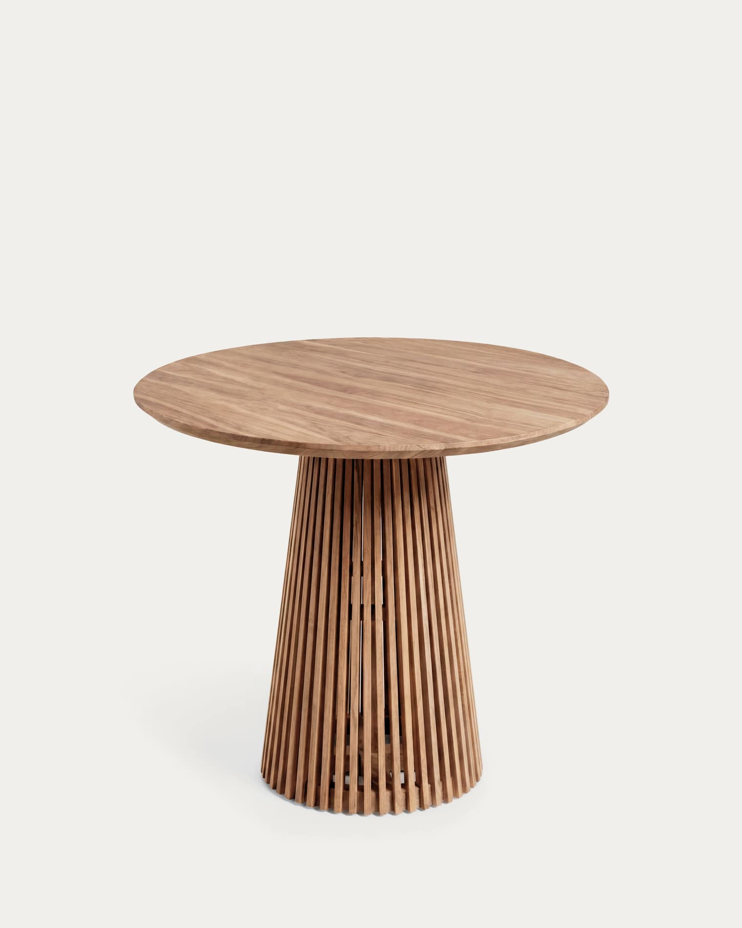 Jeanette round solid teak wood table, Ø 90 cm
