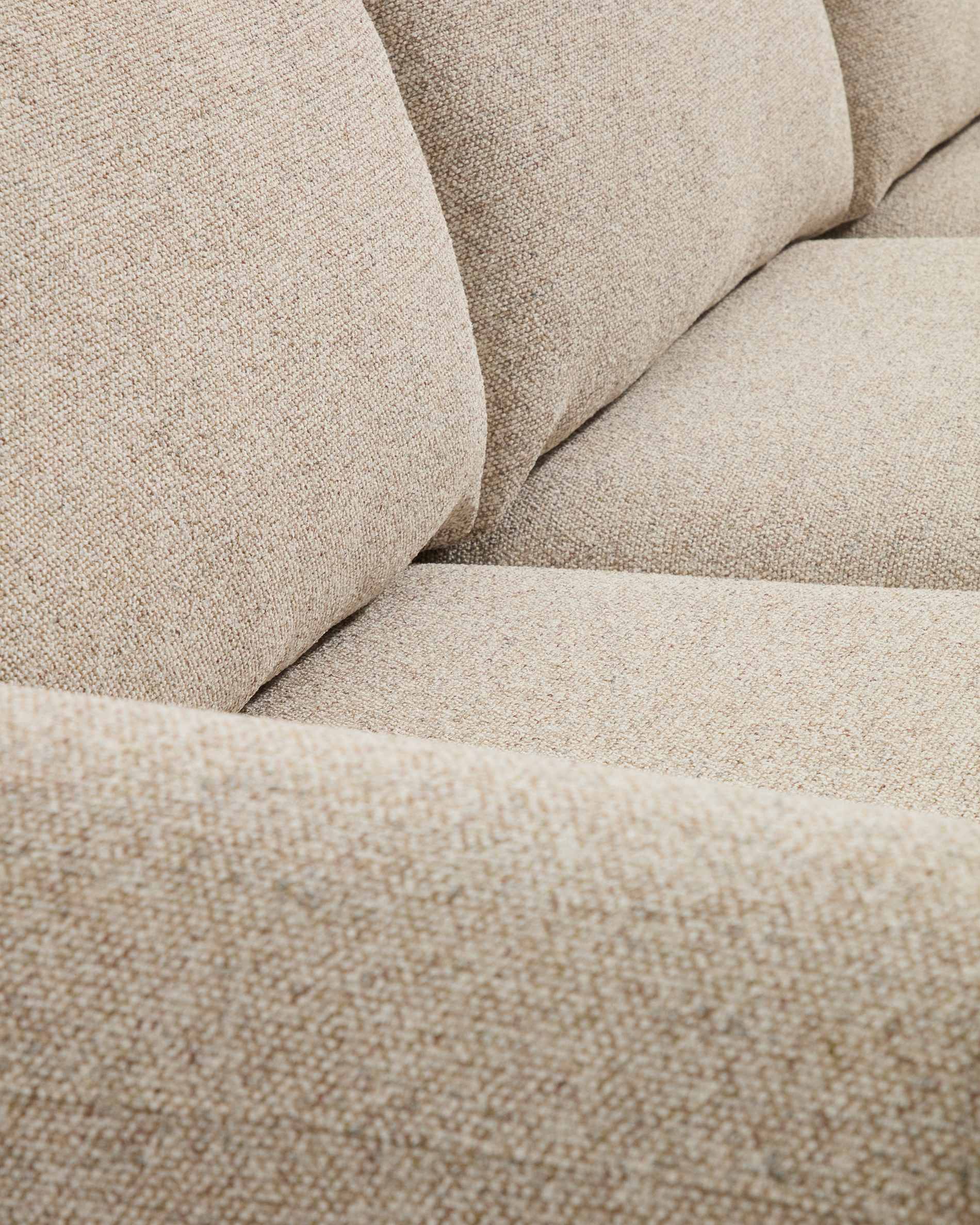 Vera beige 4-seater sofa with natural-finish solid ash wood legs 320 cm FSC Mix Credit